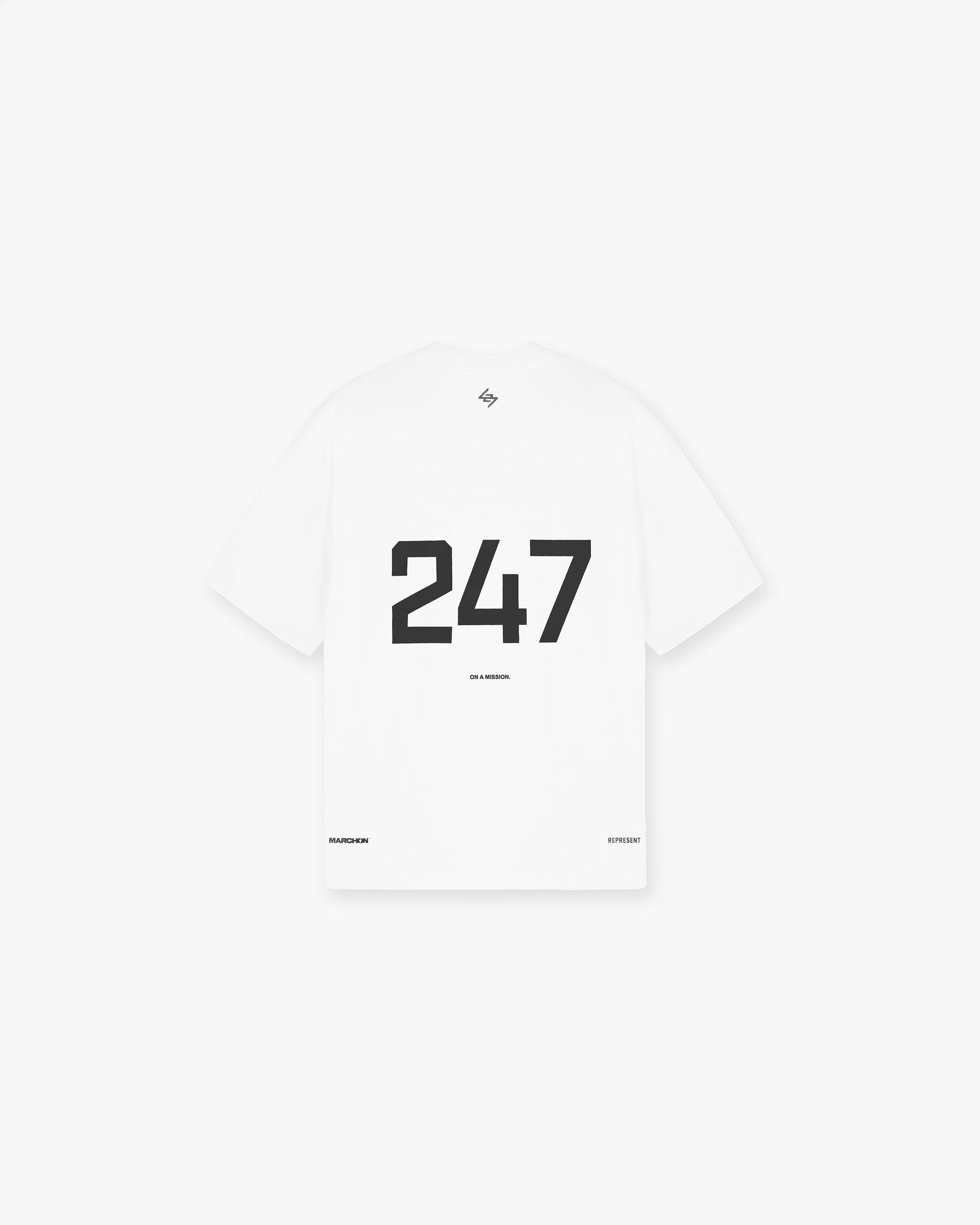 White Oversized Gym Top | 247 x Marchon | Represent Clo