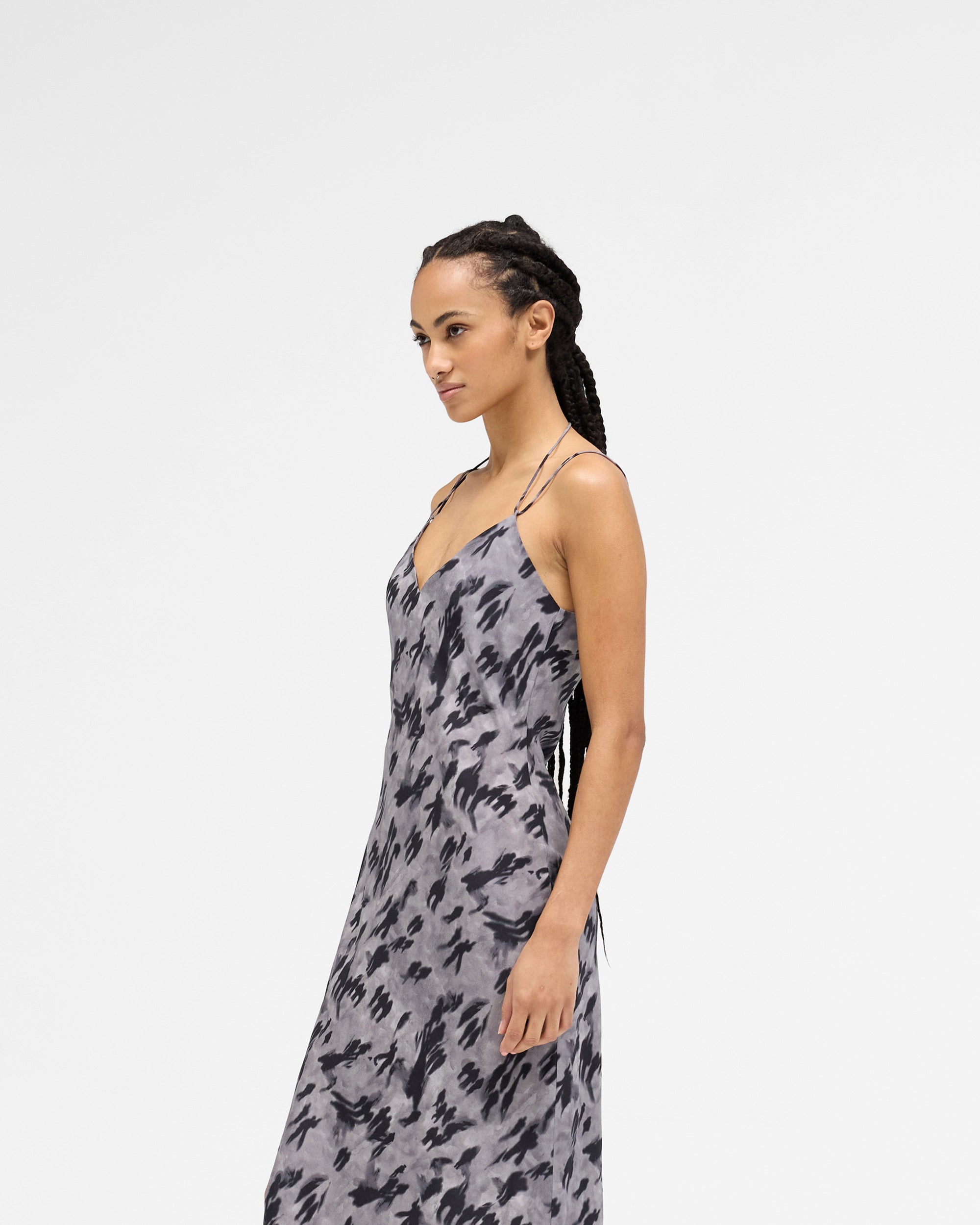 Street Shadow Dress - Dark Scenic Print