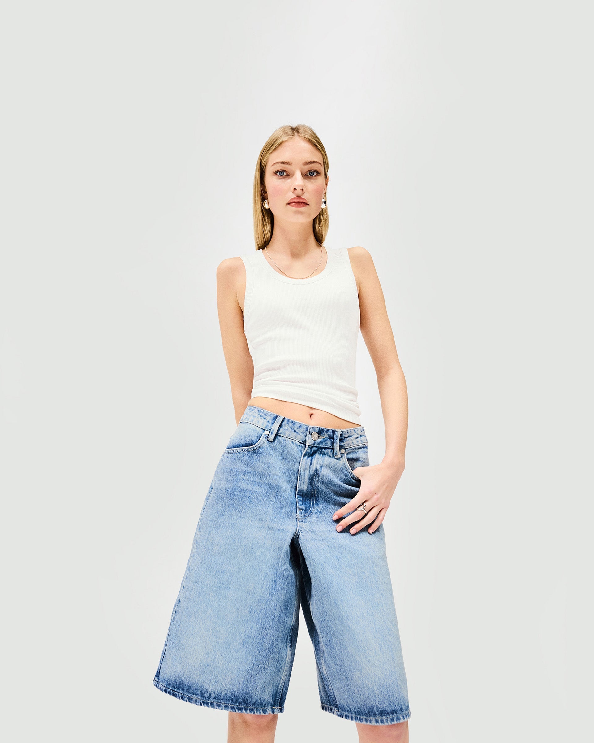 Denim Bermuda Short - Washed Blue