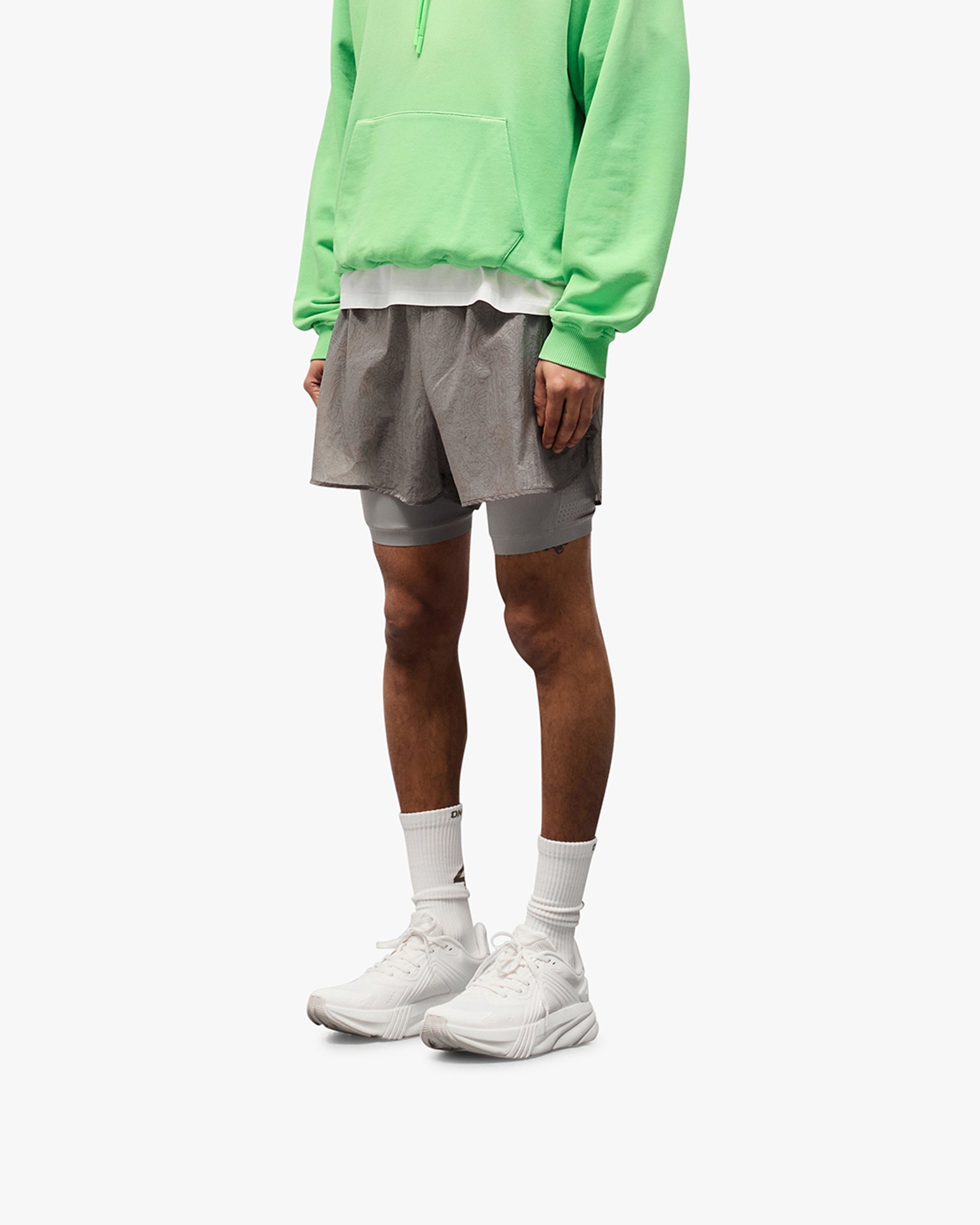 247 Contour 2-In-1 Run Shorts - Titanium