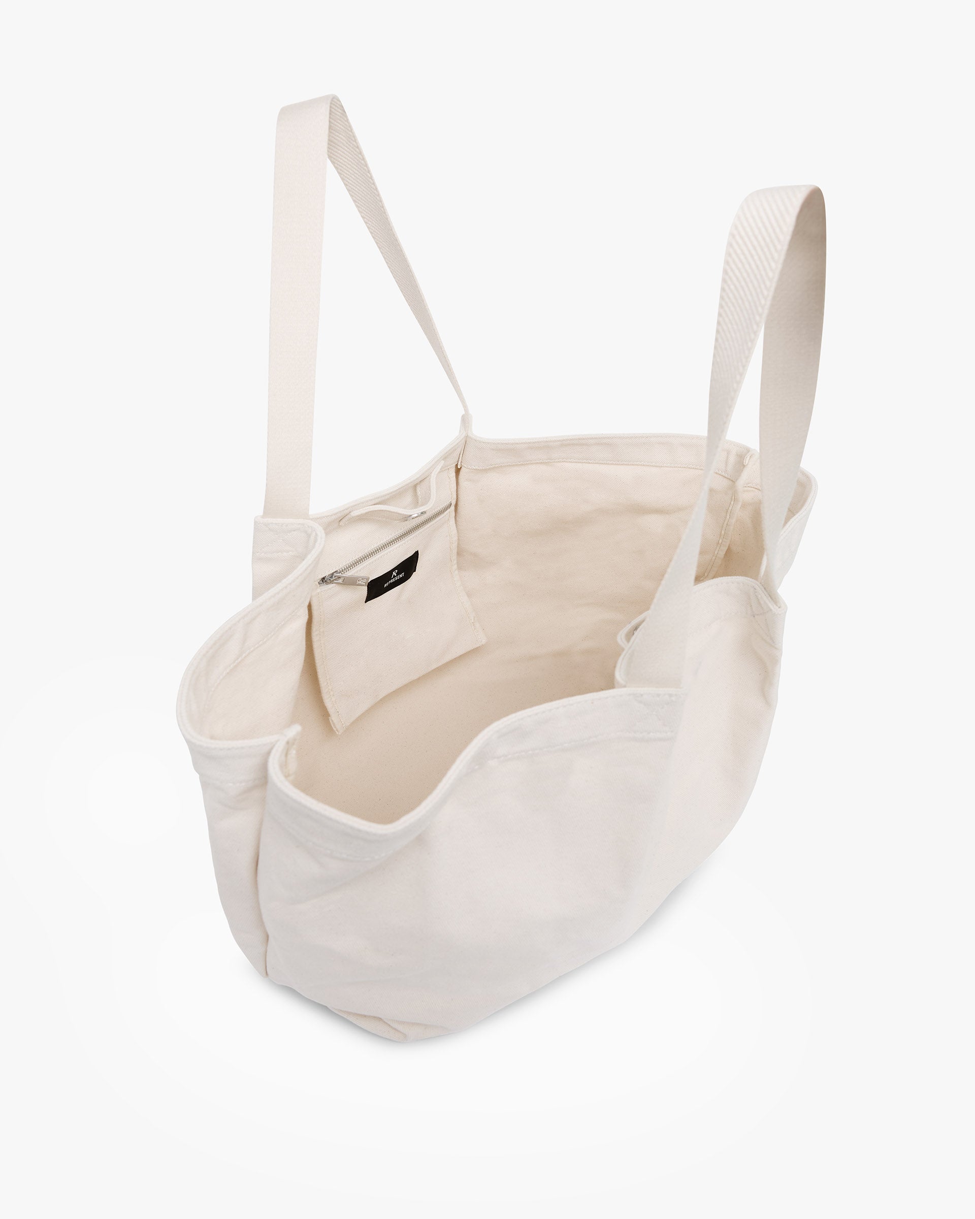 Canvas Pleat Large Tote - Pistachio Shell