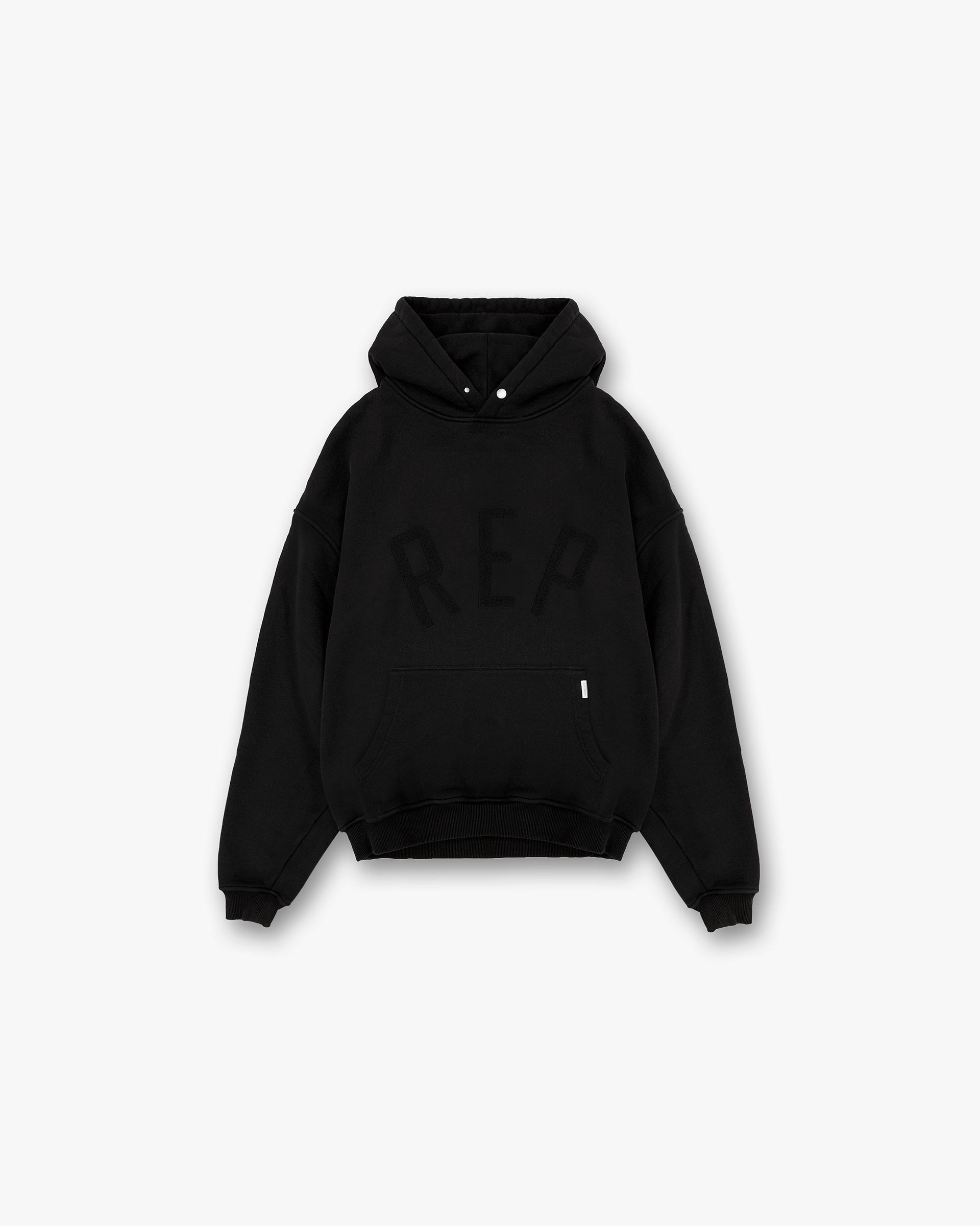 Rep Applique Hoodie - Off Black