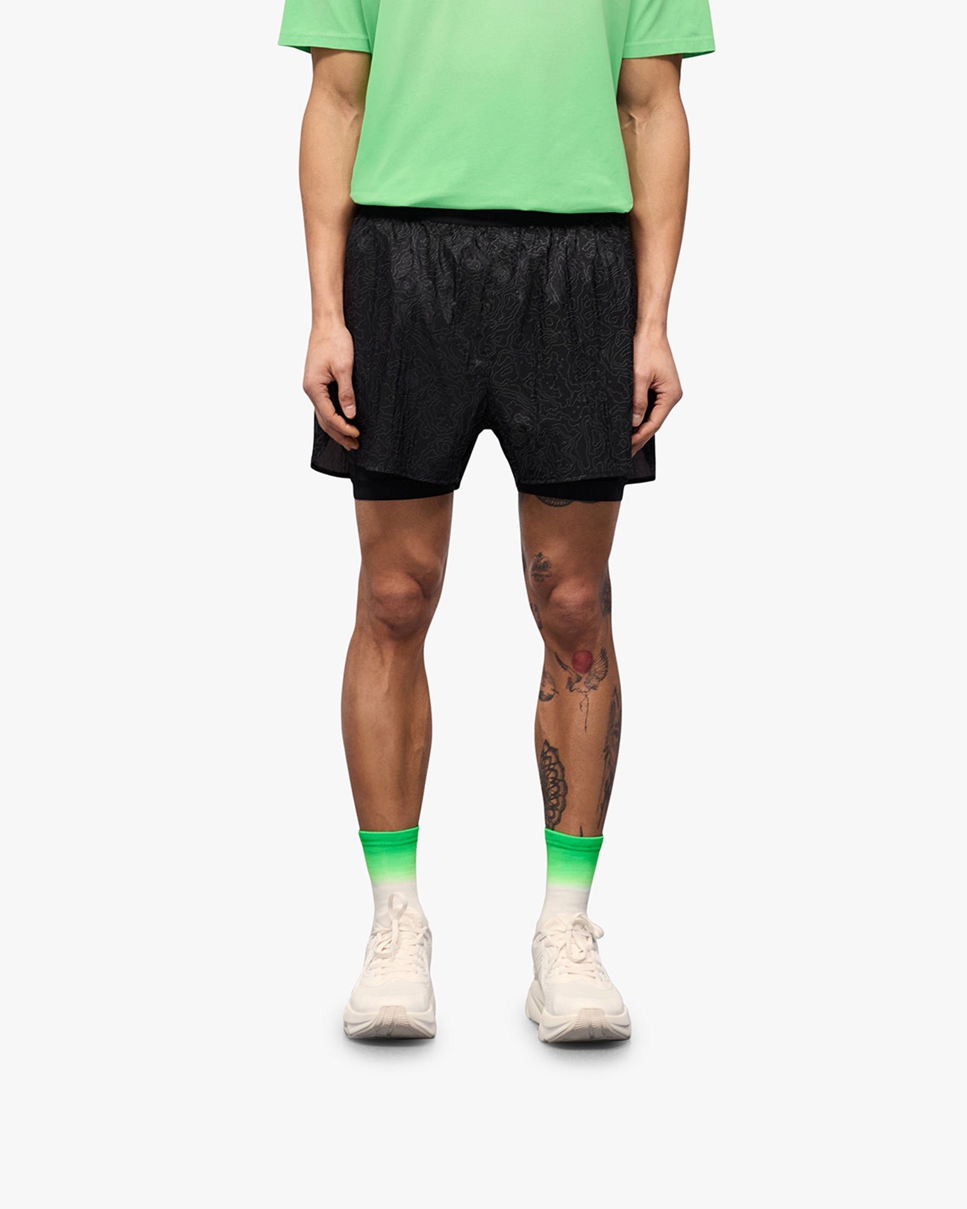 247 Contour 2-In-1 Run Shorts - Black