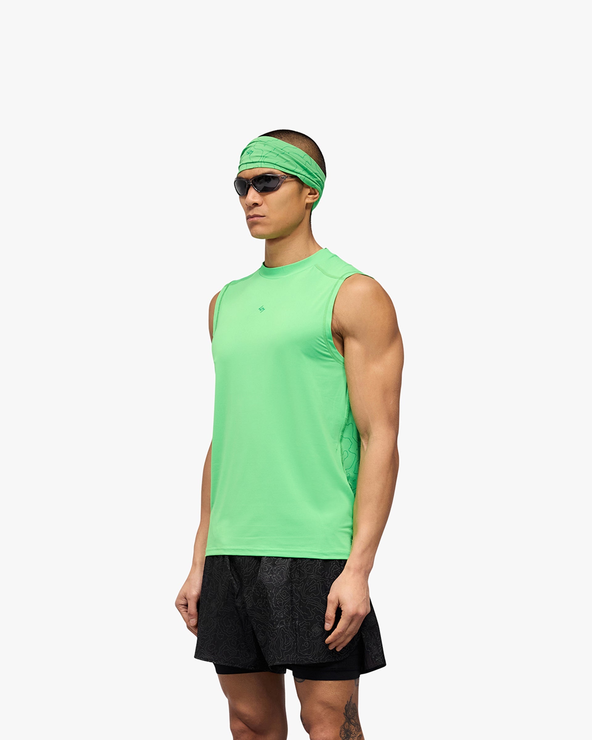 247 Contour Run Tank - Speed Green