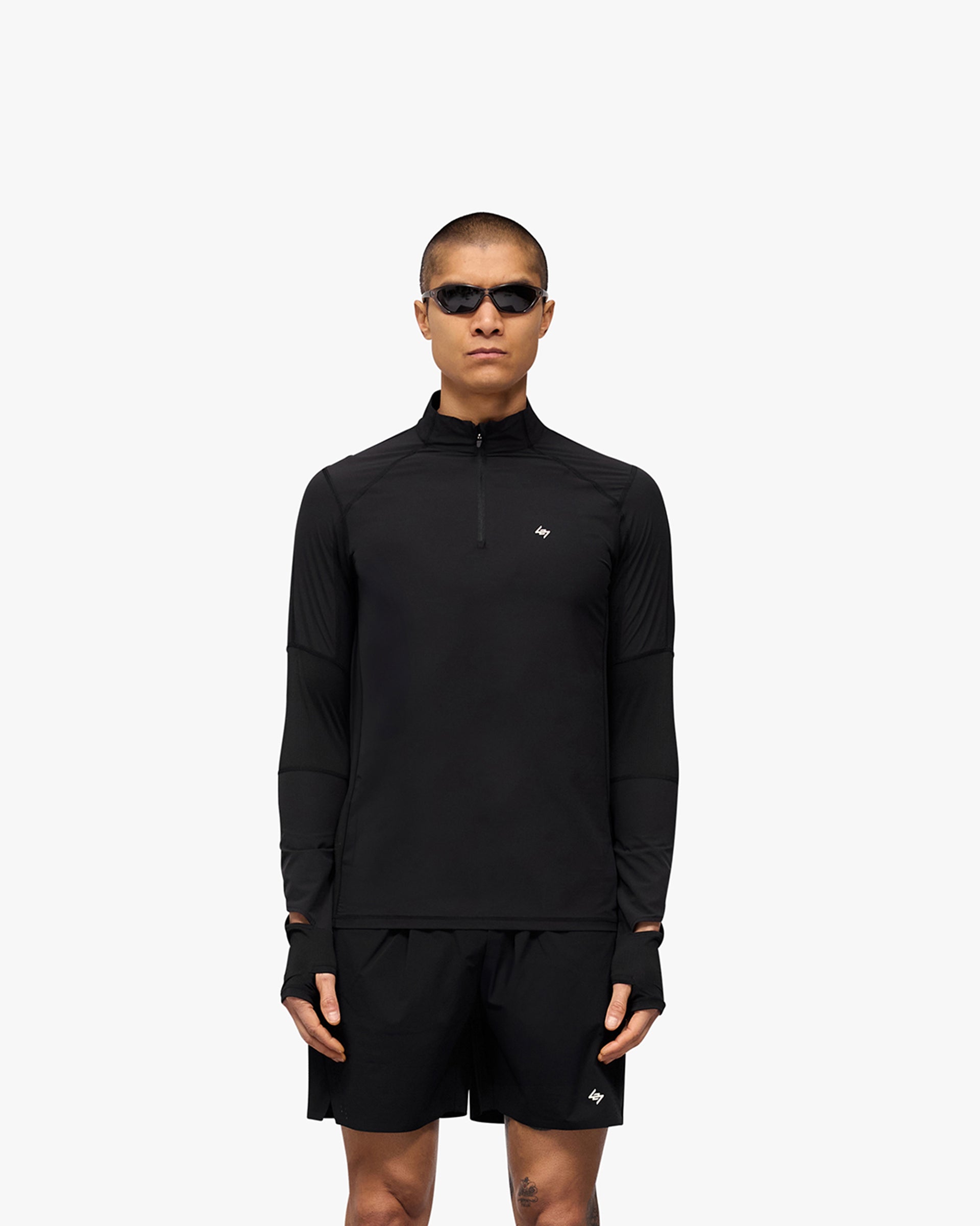 247 Run Quarter Zip - Jet Black