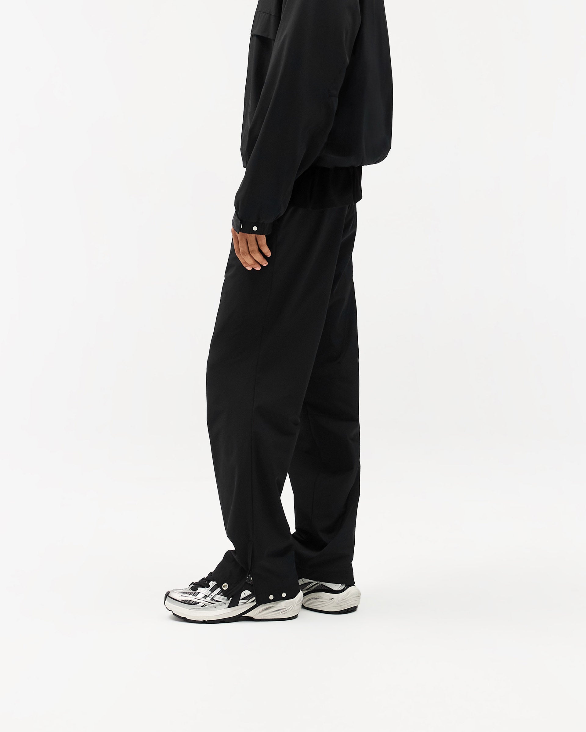 Initial Nylon Track Pant - Black