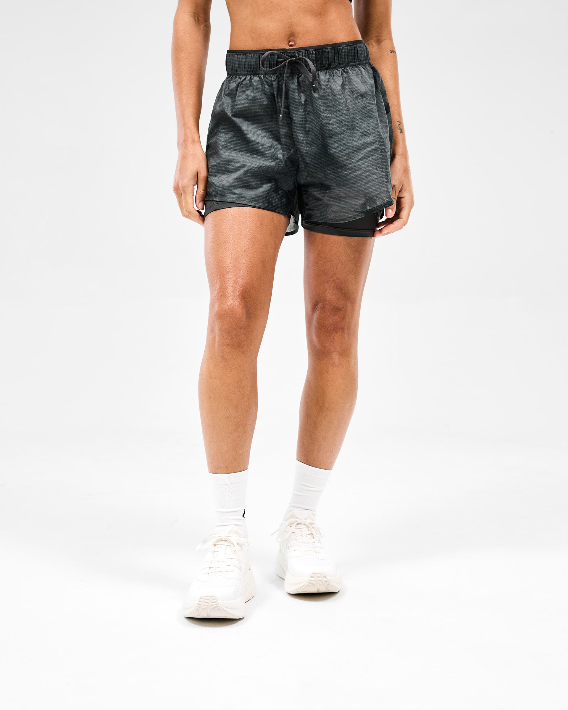 247 Distance 2-In-1 Short Printed - Dark Green