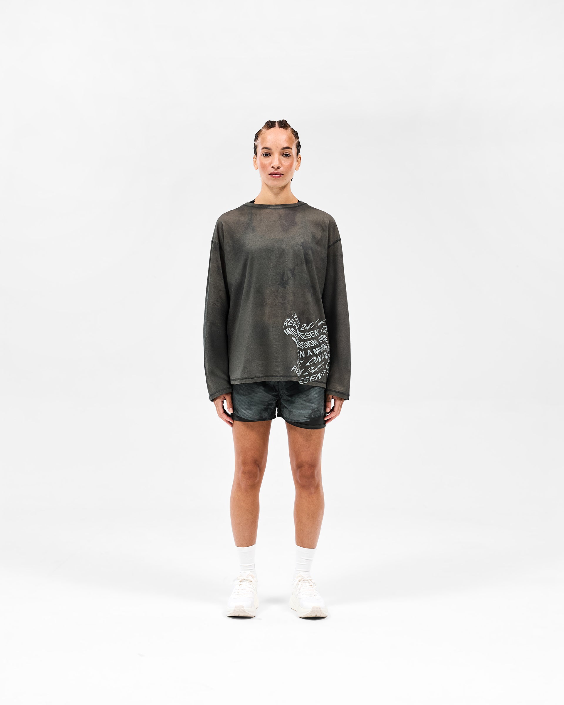 247 Distance 2-In-1 Short Printed - Dark Green