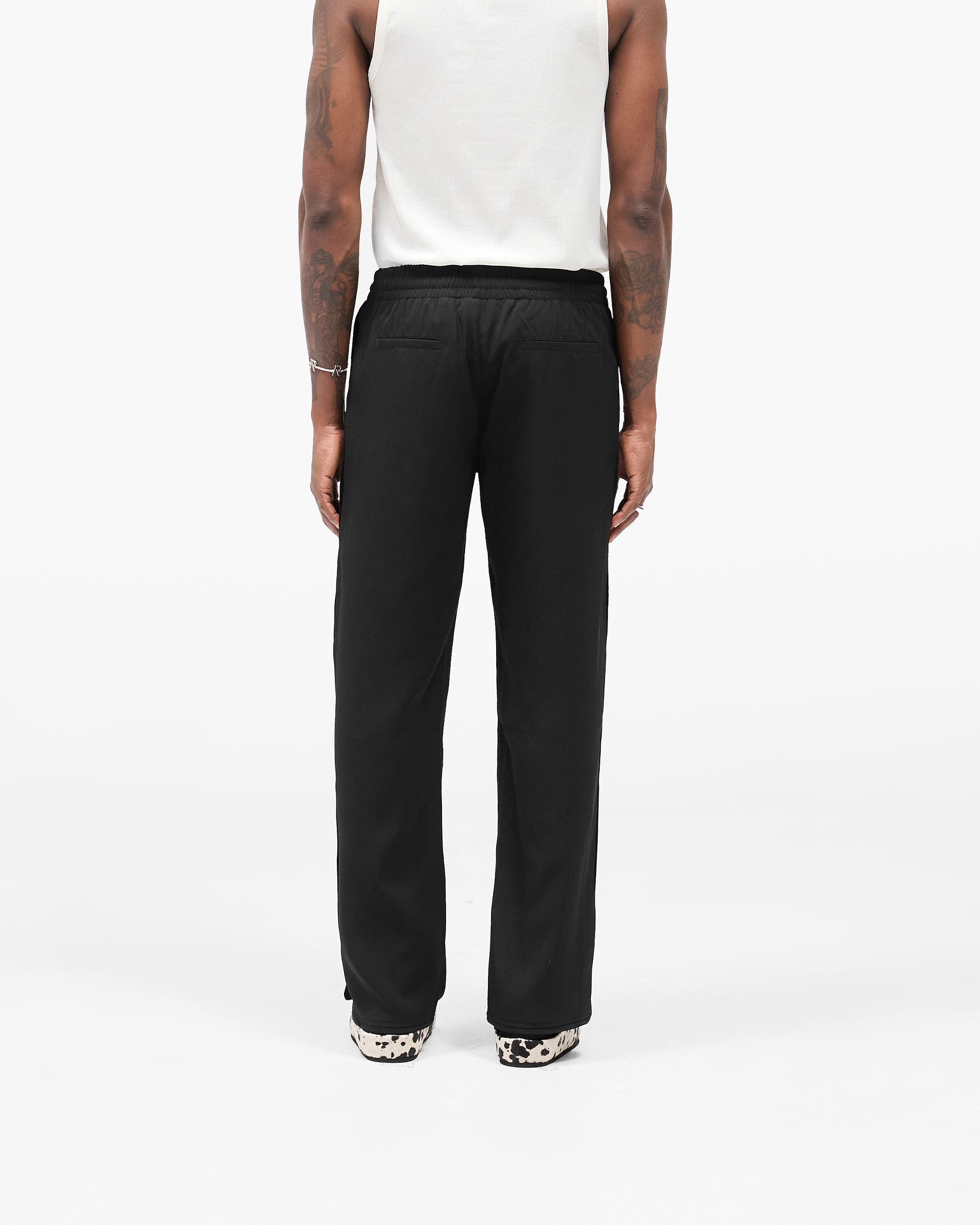 Piped Track Pant - Jet Black