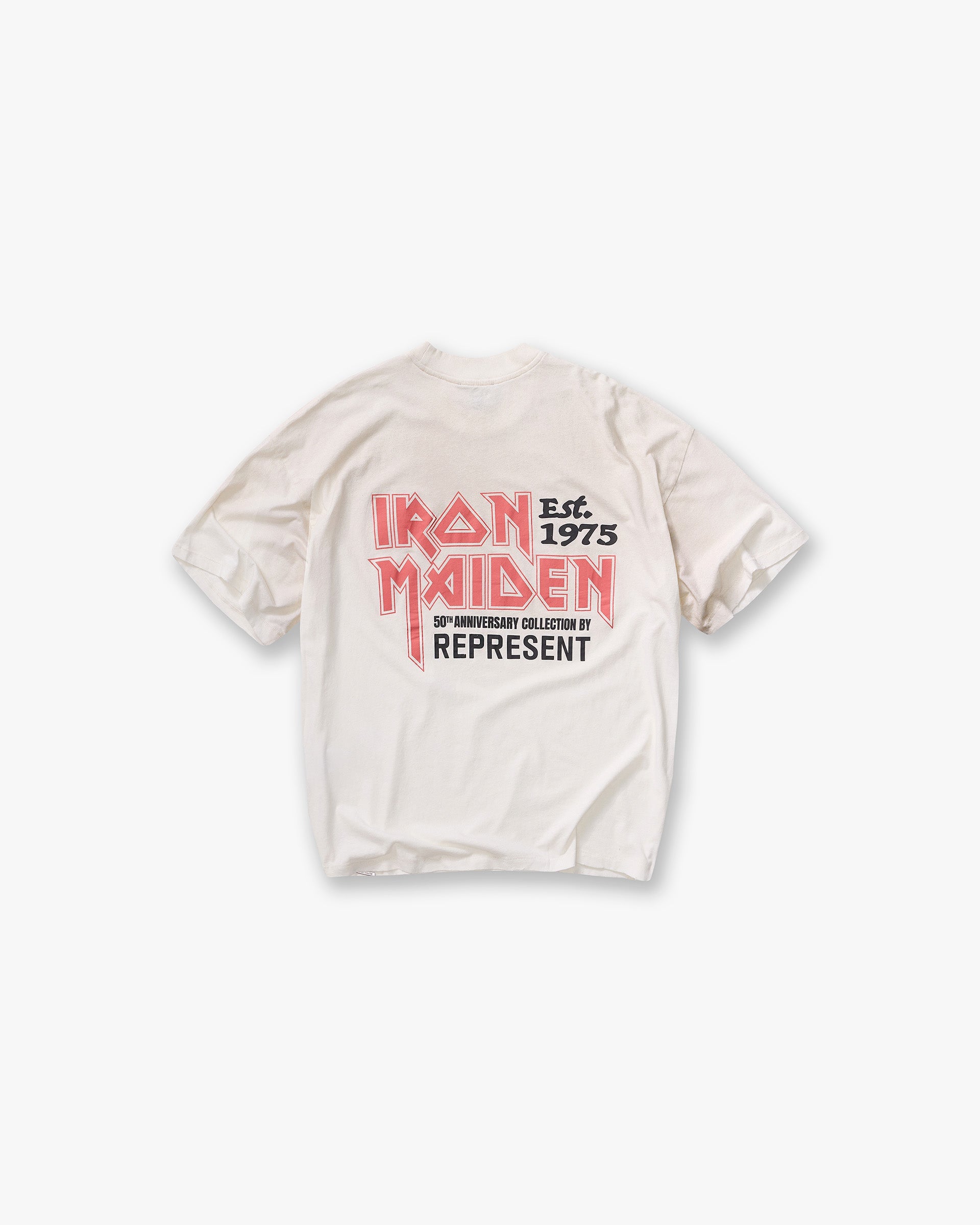 Represent X Iron Maiden Anniversary T-Shirt - Washed Ecru