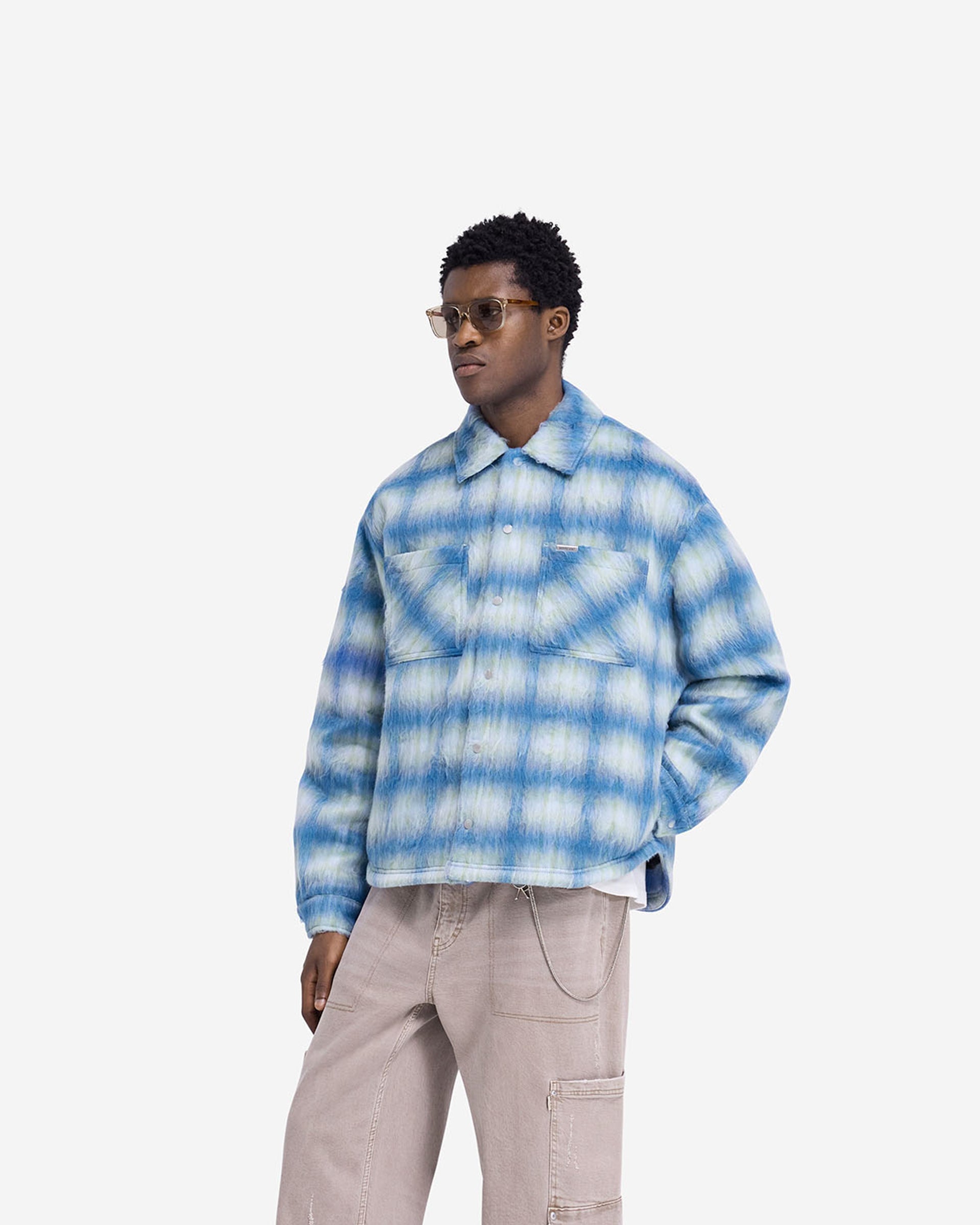 Textured Overshirt - Electric Blue