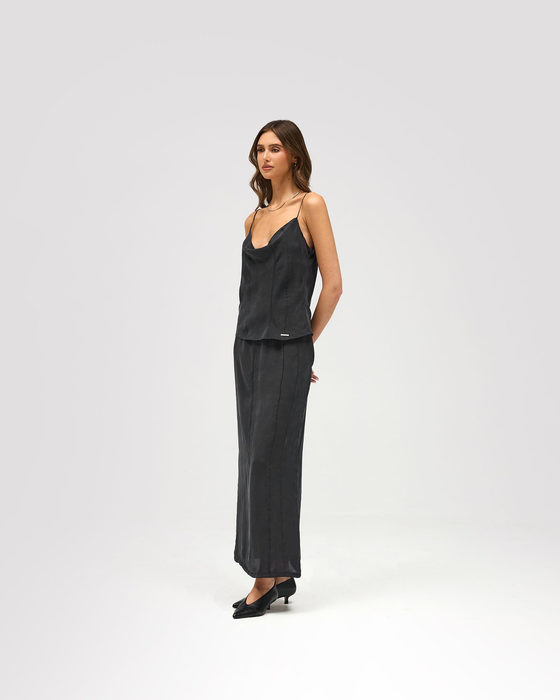 Whiplash Cami - Charcoal