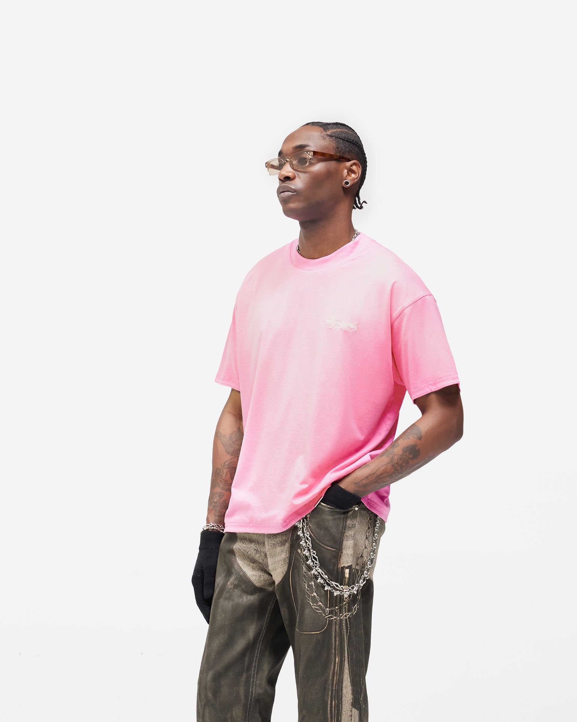 Dual Layer Script T-Shirt - Candy