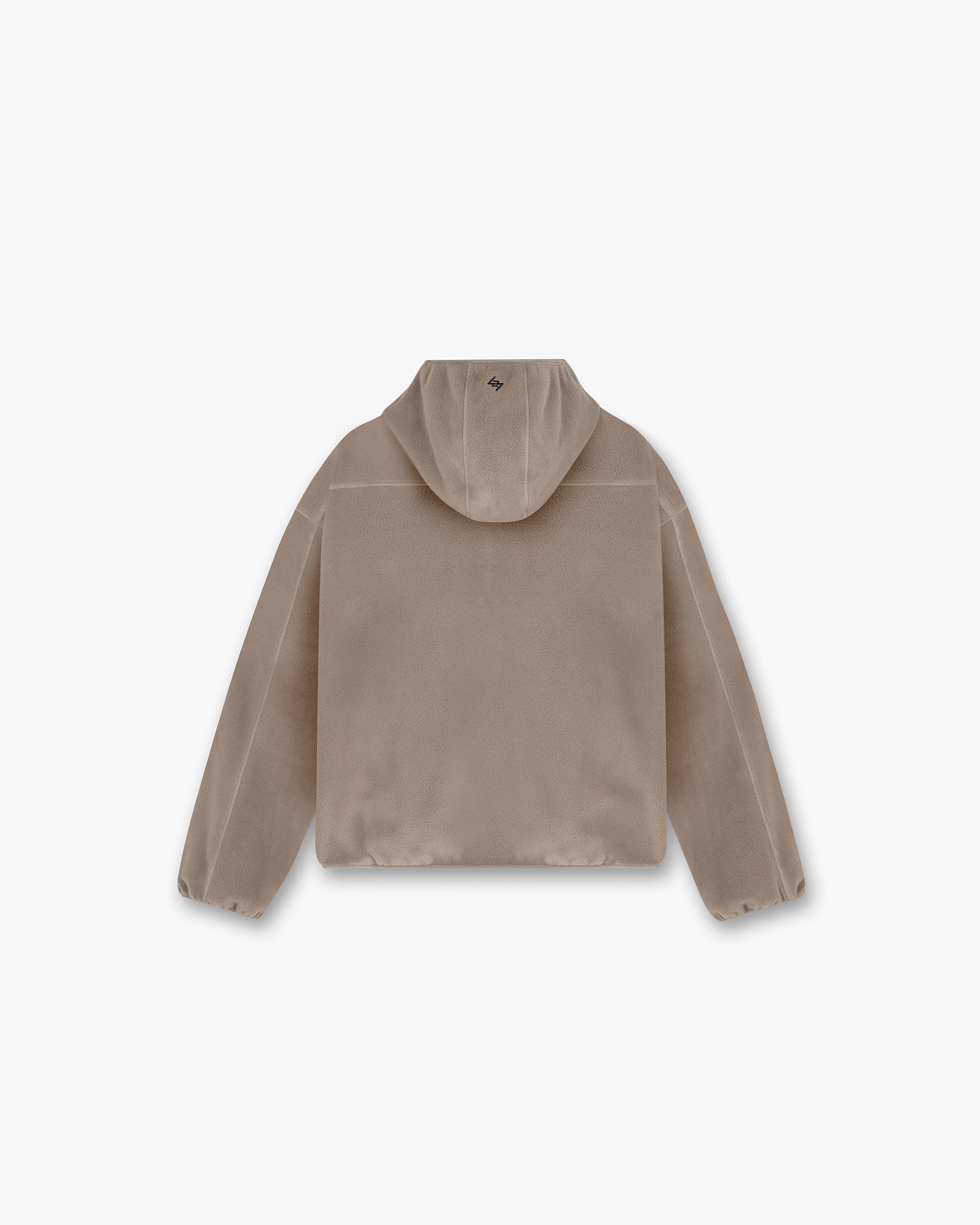 Back product image of a mens brown hoodie on a plain white background | 247 Fleece Hoodie in Umber | Fleece hoodie with oversized boxy fit and zip pockets | 247 Hoodies | Represent Clo
