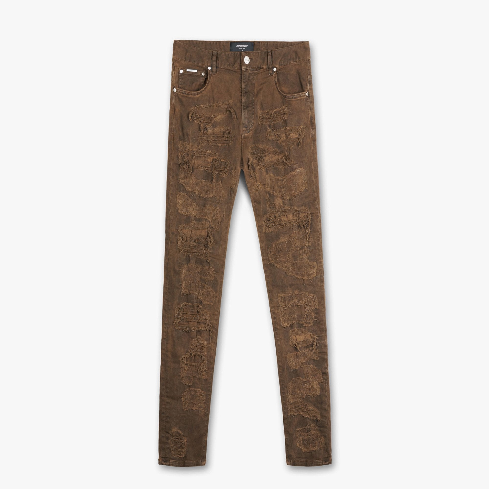 Shredded Denim - Brown