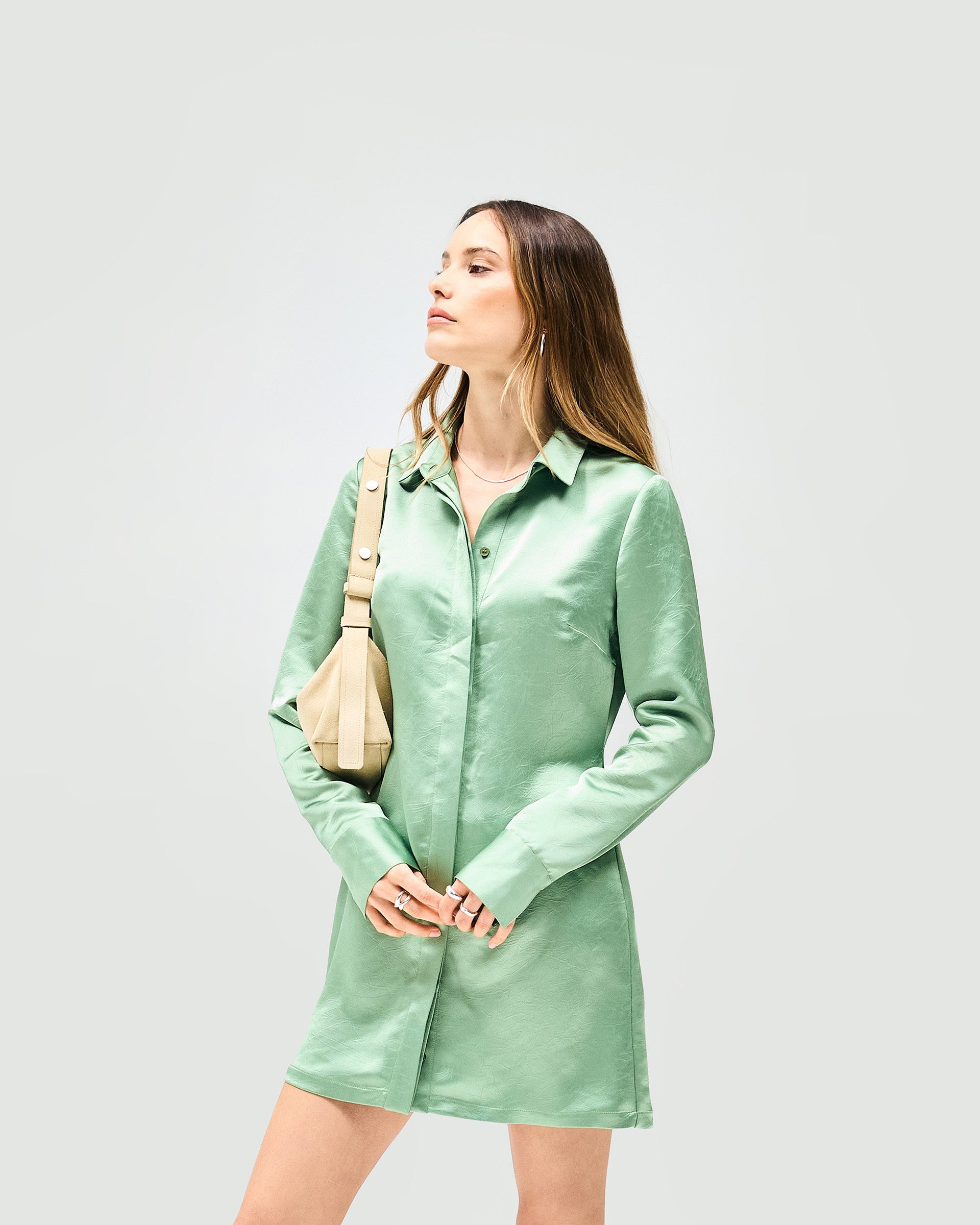 Vision Mini Dress - Basil