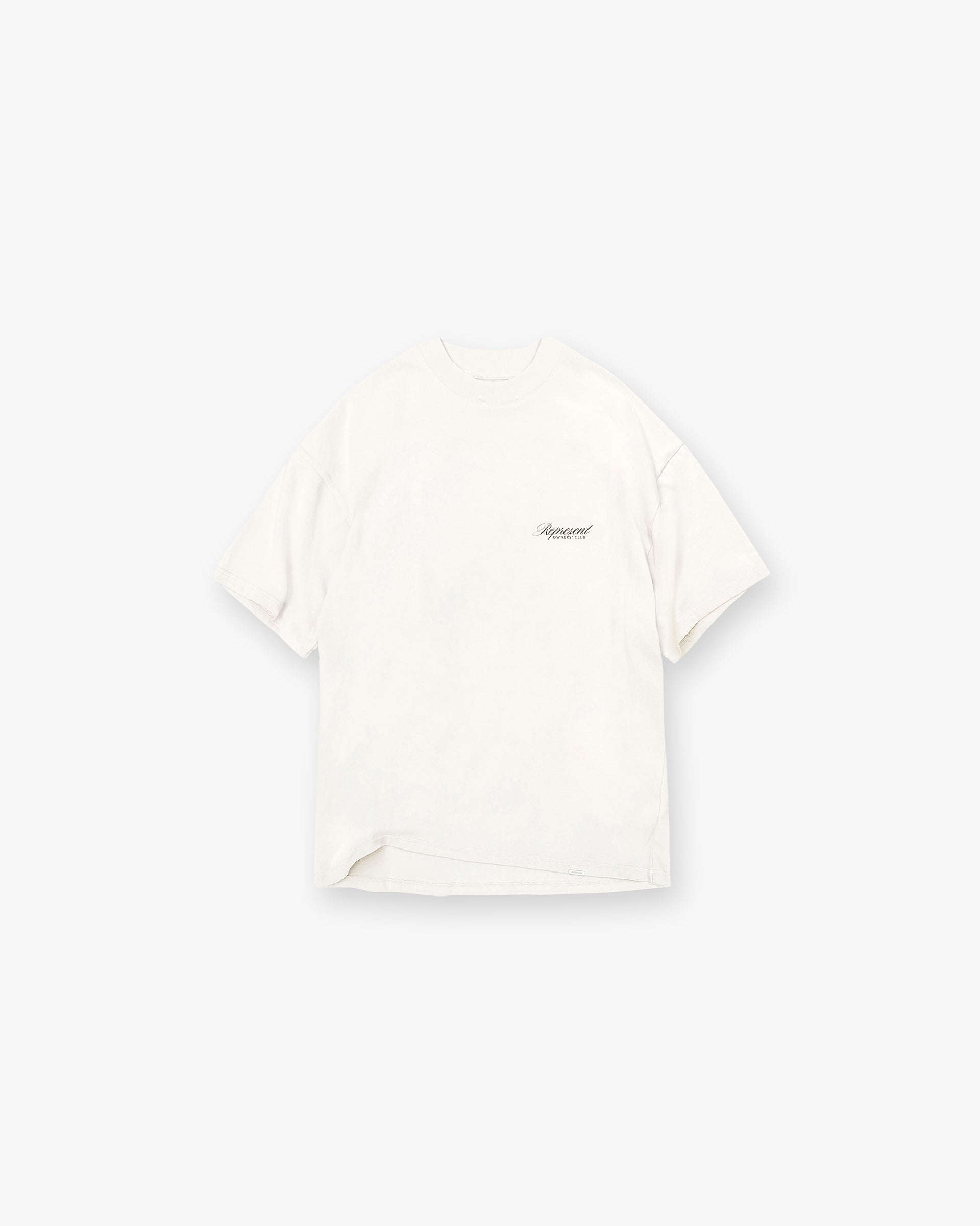 Represent Owners Club Script T-Shirt - Flat White