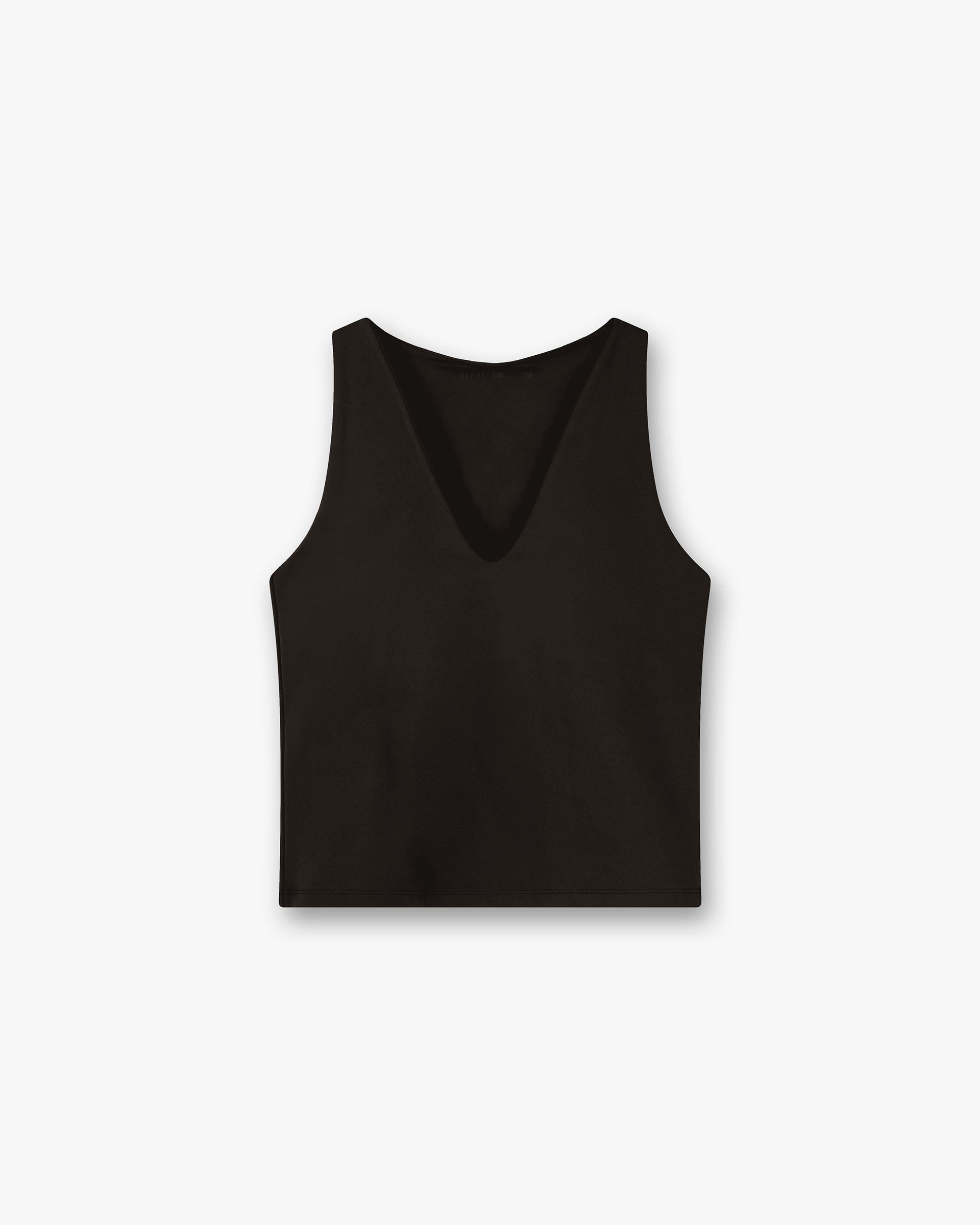 Owners Club V Neck Tank Top - Black Coffee
