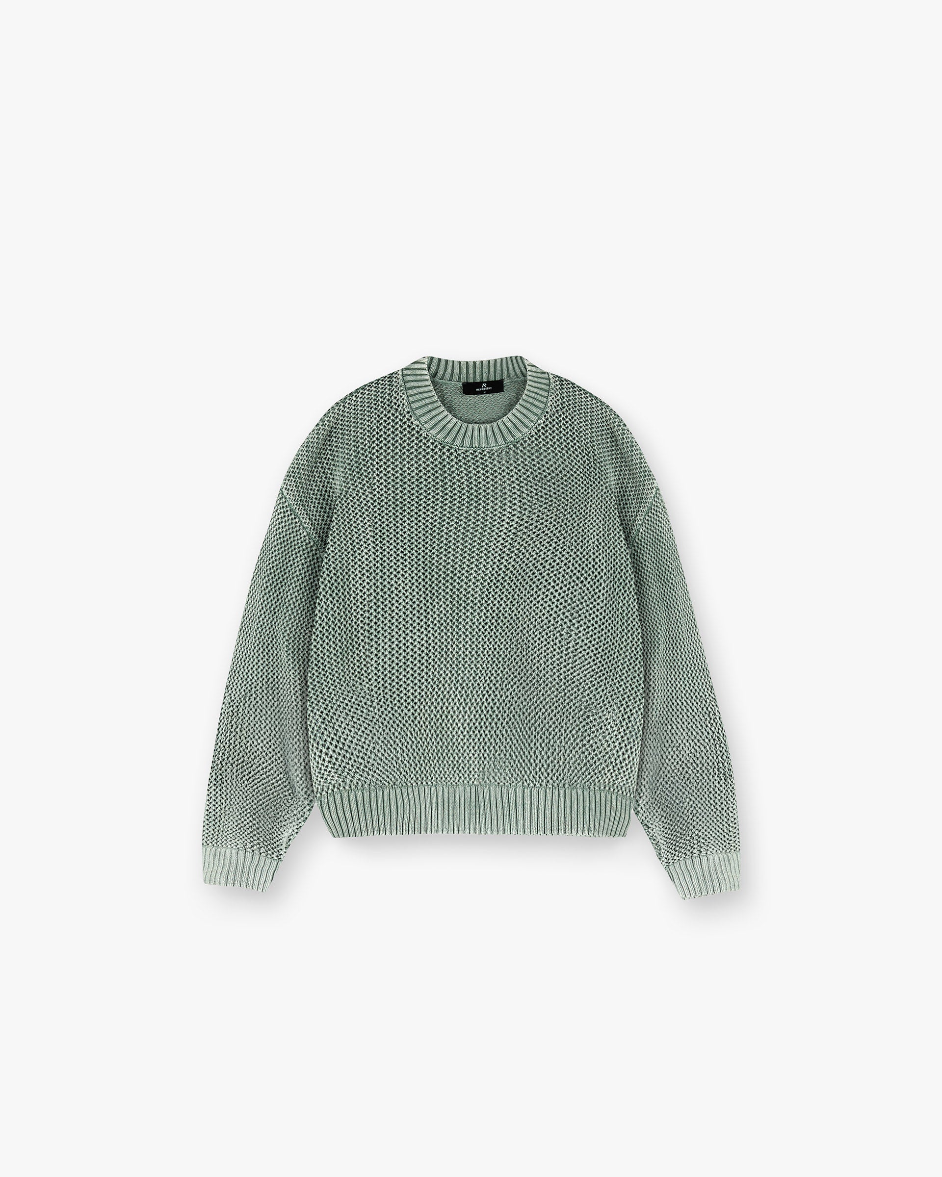 Open Gauge Knit Sweater - Forest Green