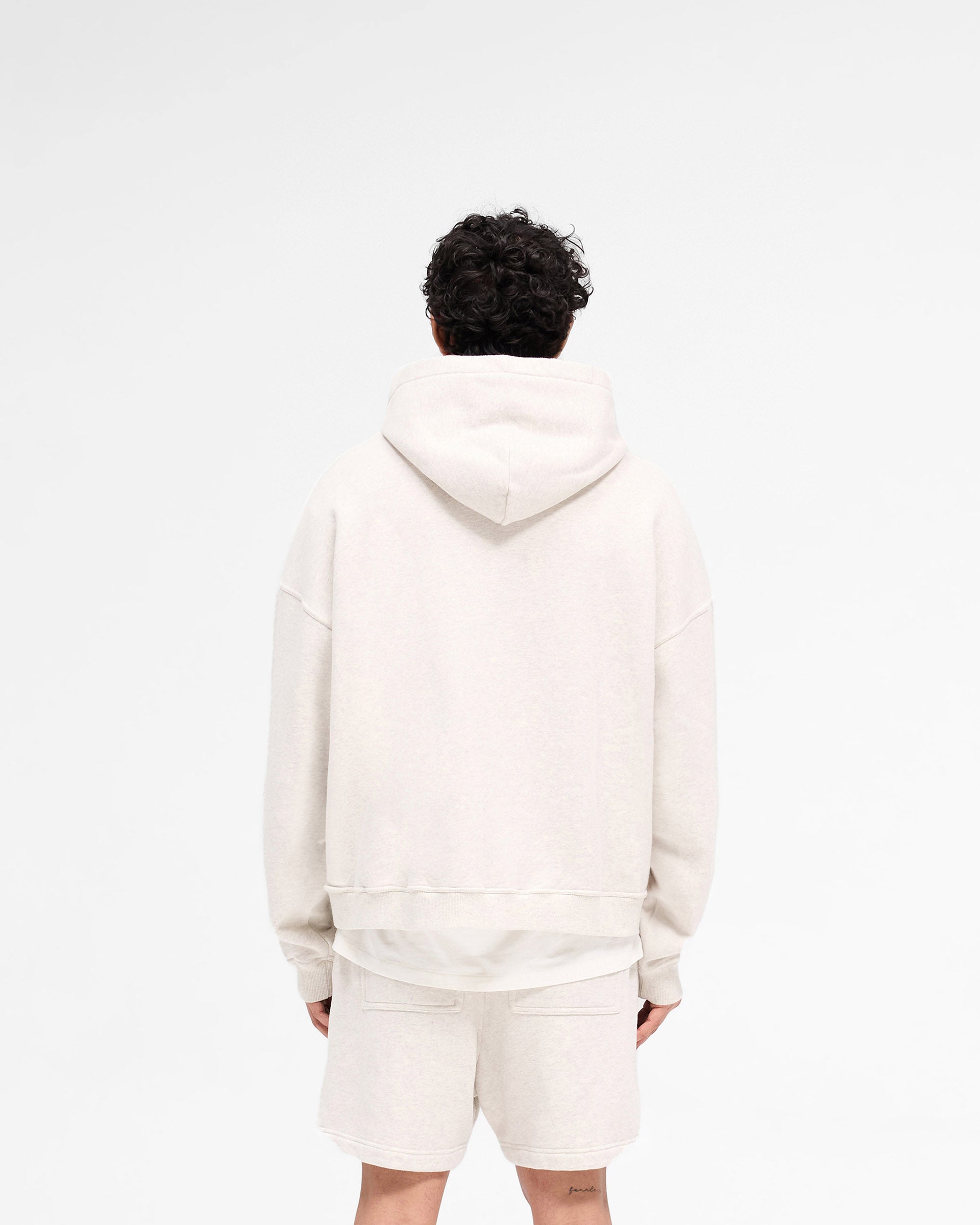 Rep Applique Hoodie - Cream Marl