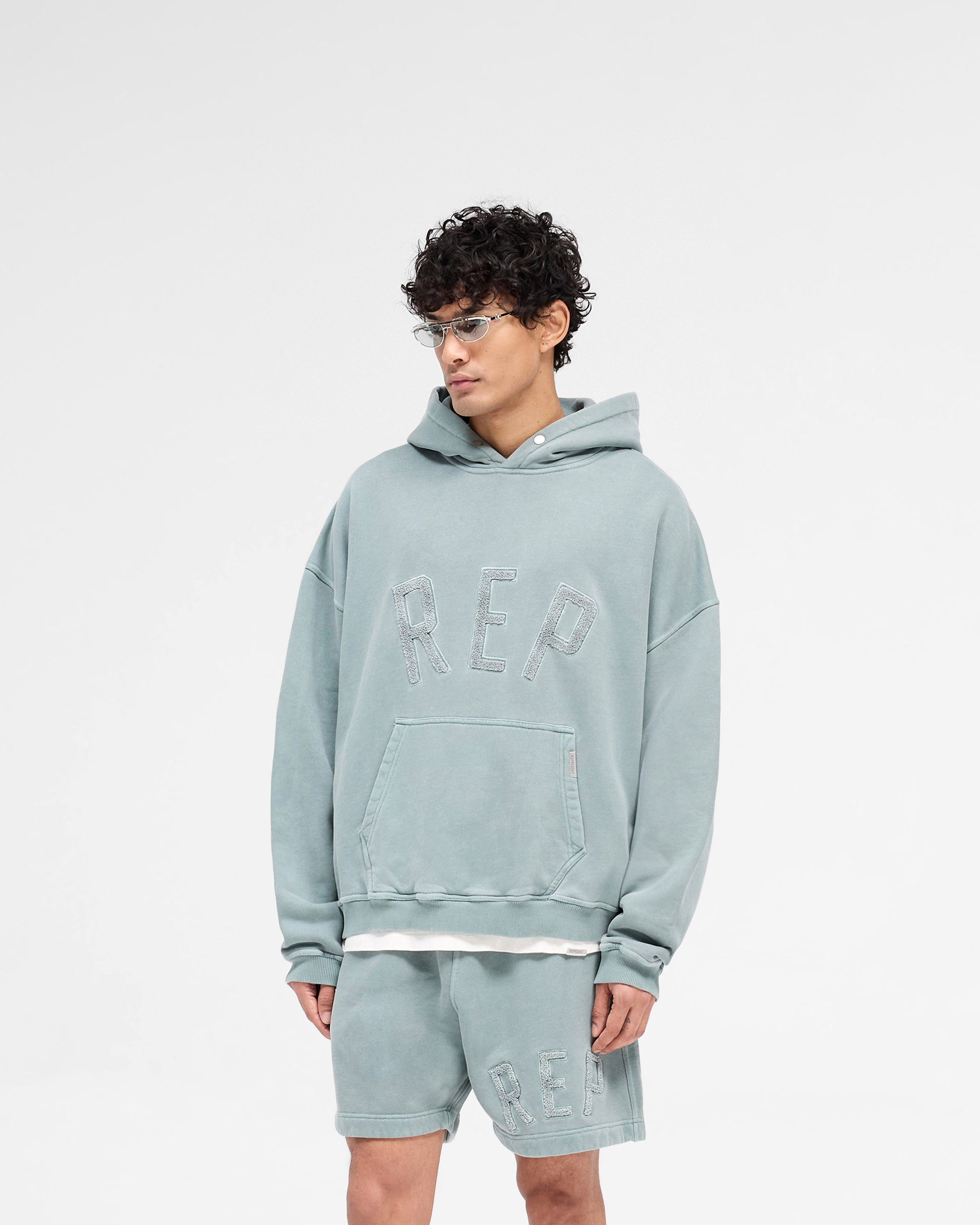 Rep Applique Hoodie - Forest Green