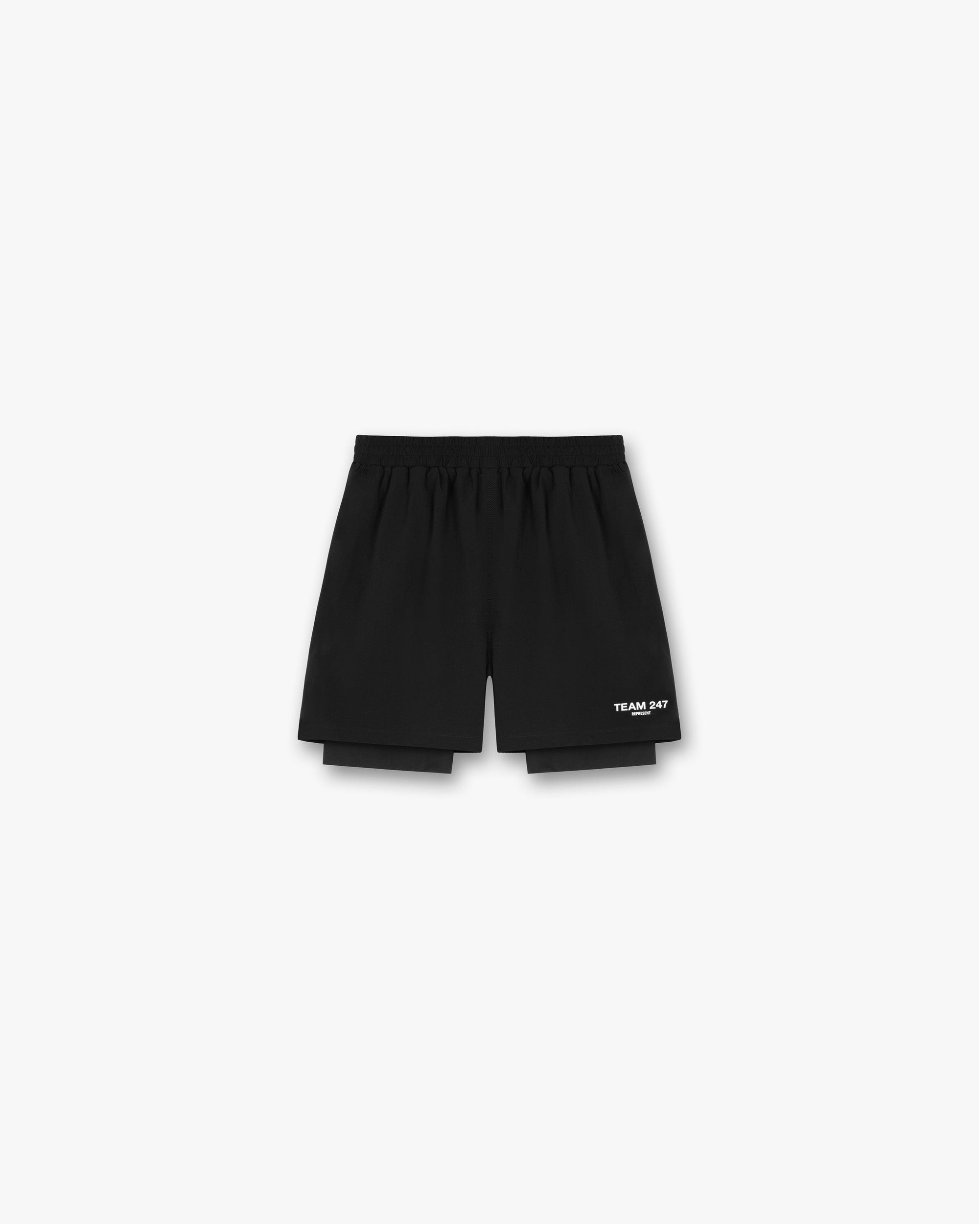 247 2-In-1 Shorts | Black Shorts 247 | Represent Clo