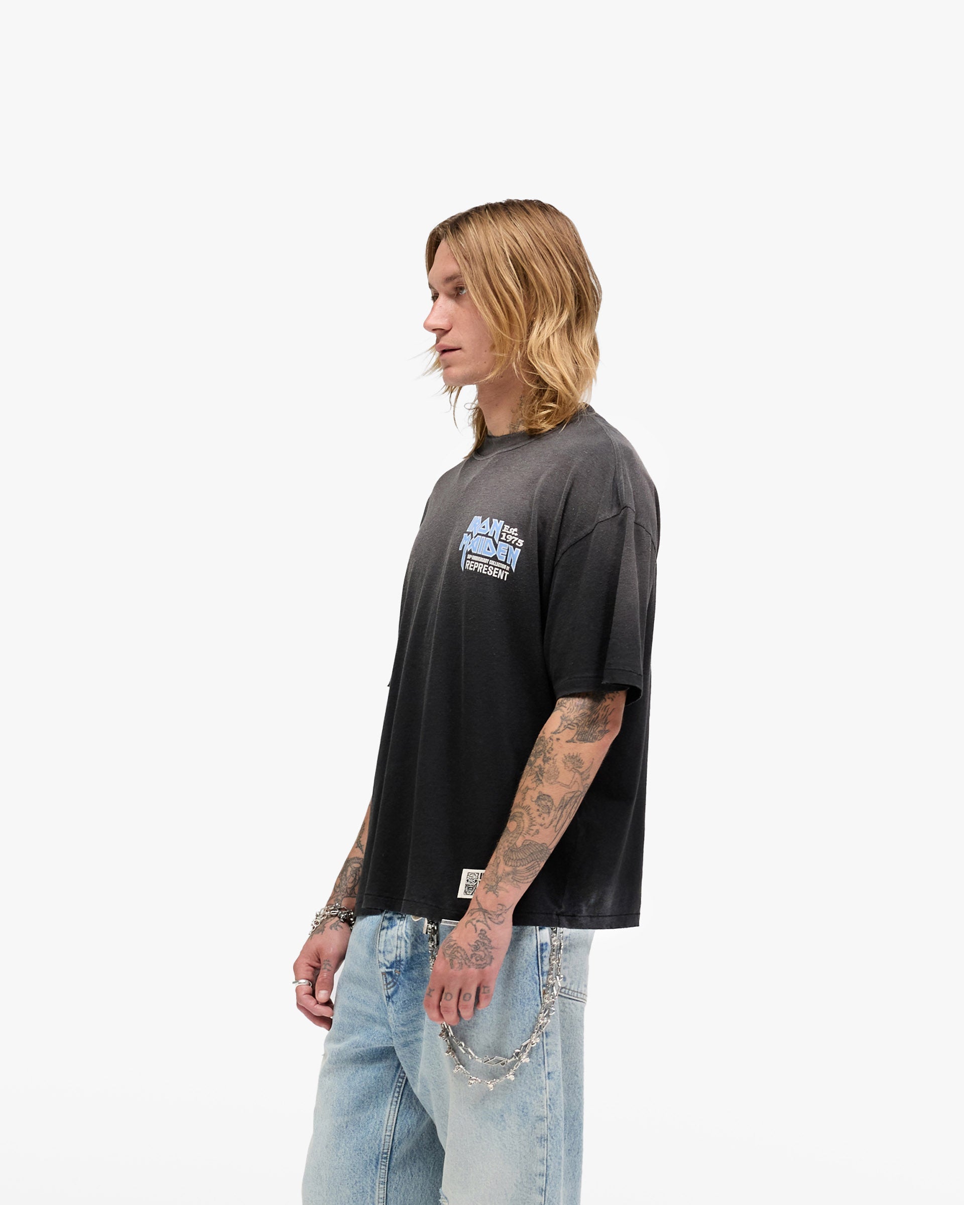 Represent X Iron Maiden Anniversary T-Shirt - Stained Black