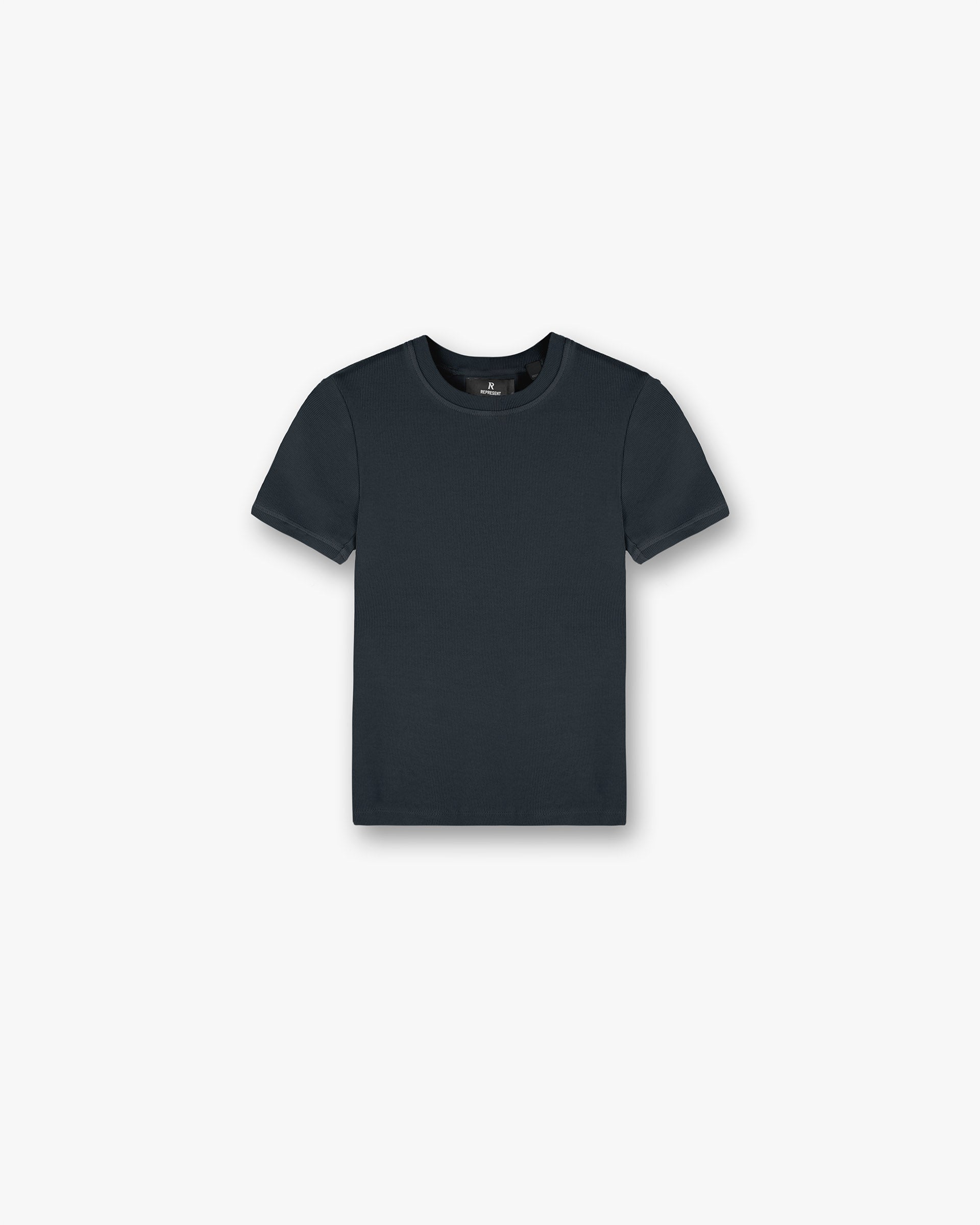 Initial Rib Baby T-Shirt - Washed Black