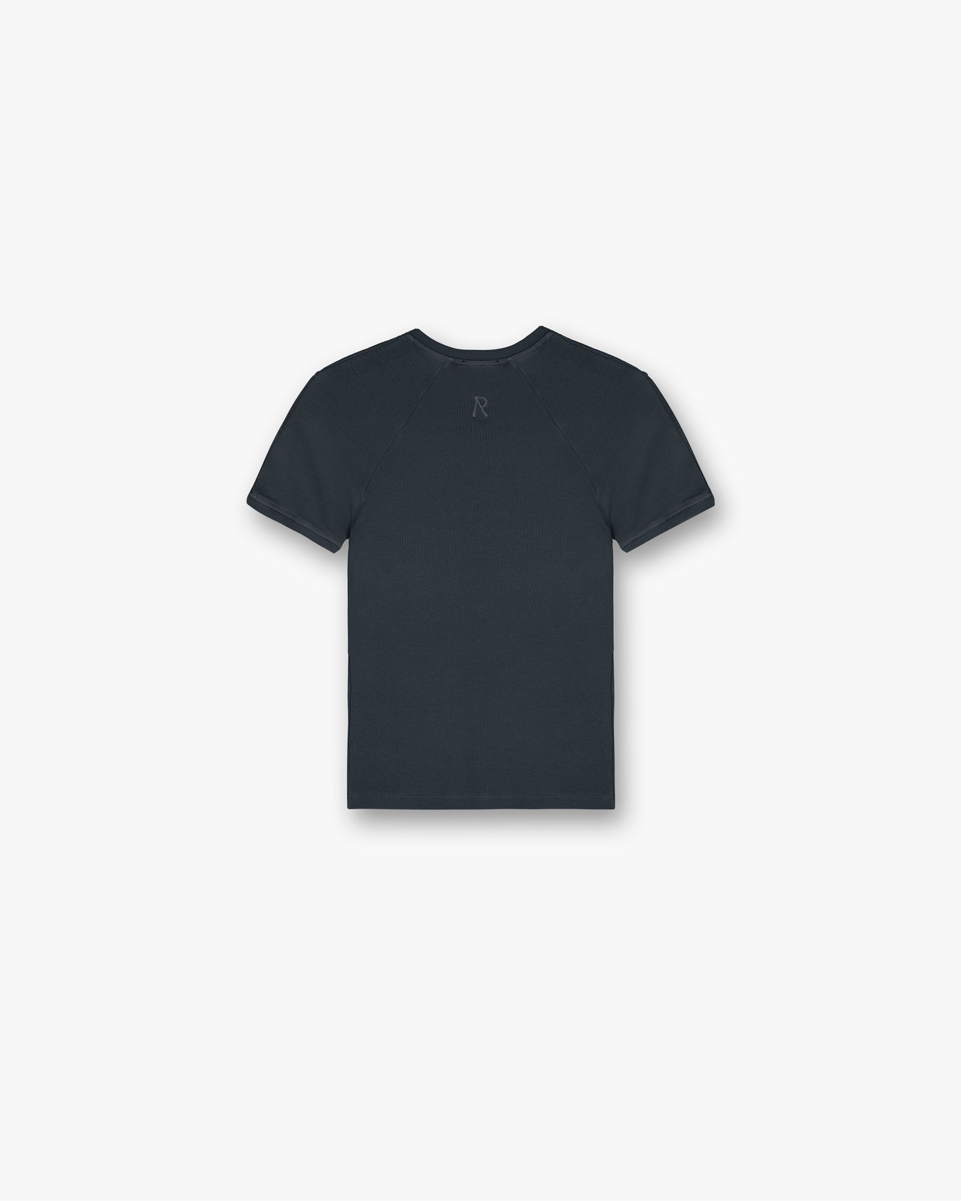 Initial Rib Baby T-Shirt - Washed Black