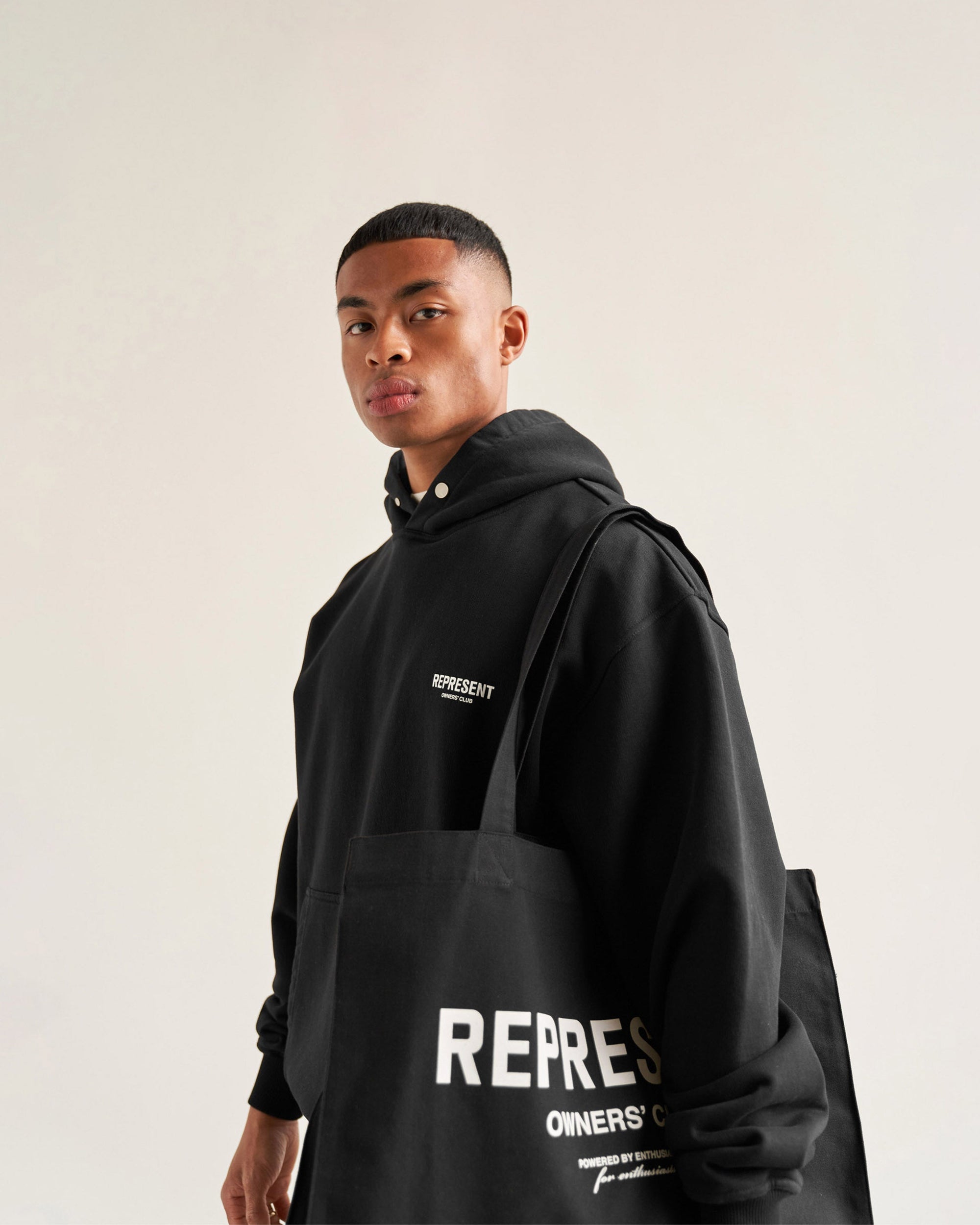 Owners Club Tote Bag | Black/White Accessories Owners Club | Represent Clo