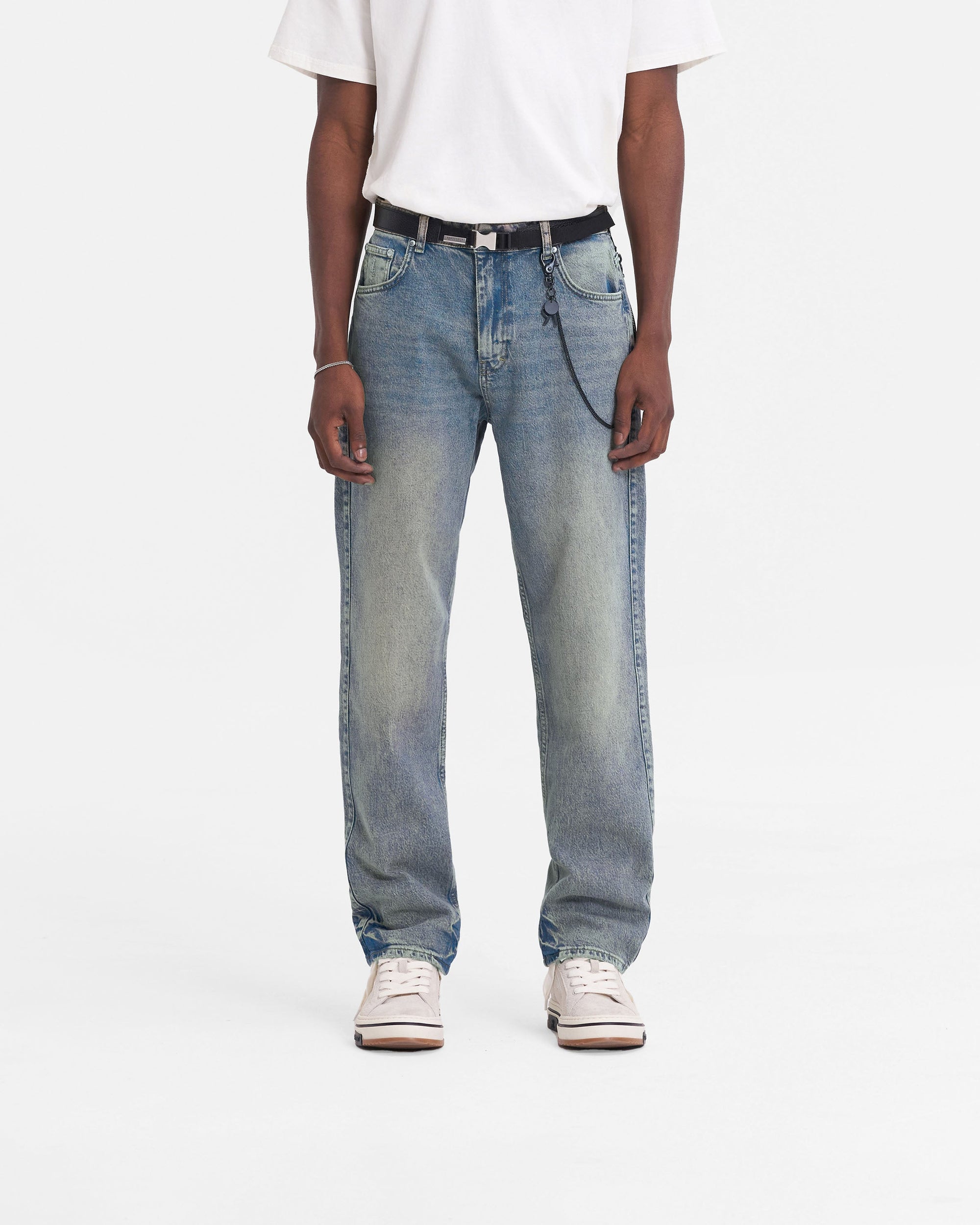 R2 Straight Leg Denim - Blue Cream