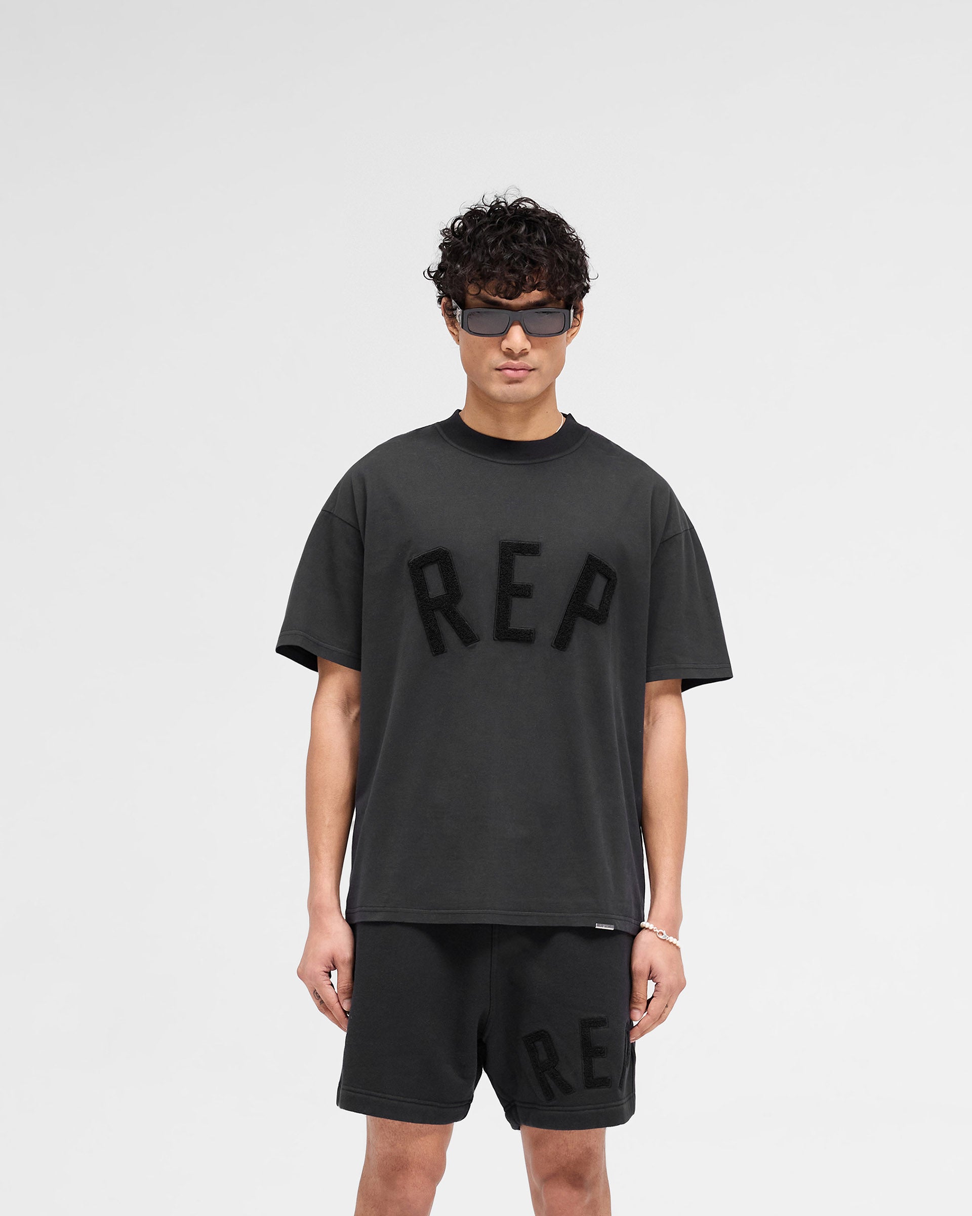 Rep Applique T-Shirt - Off Black