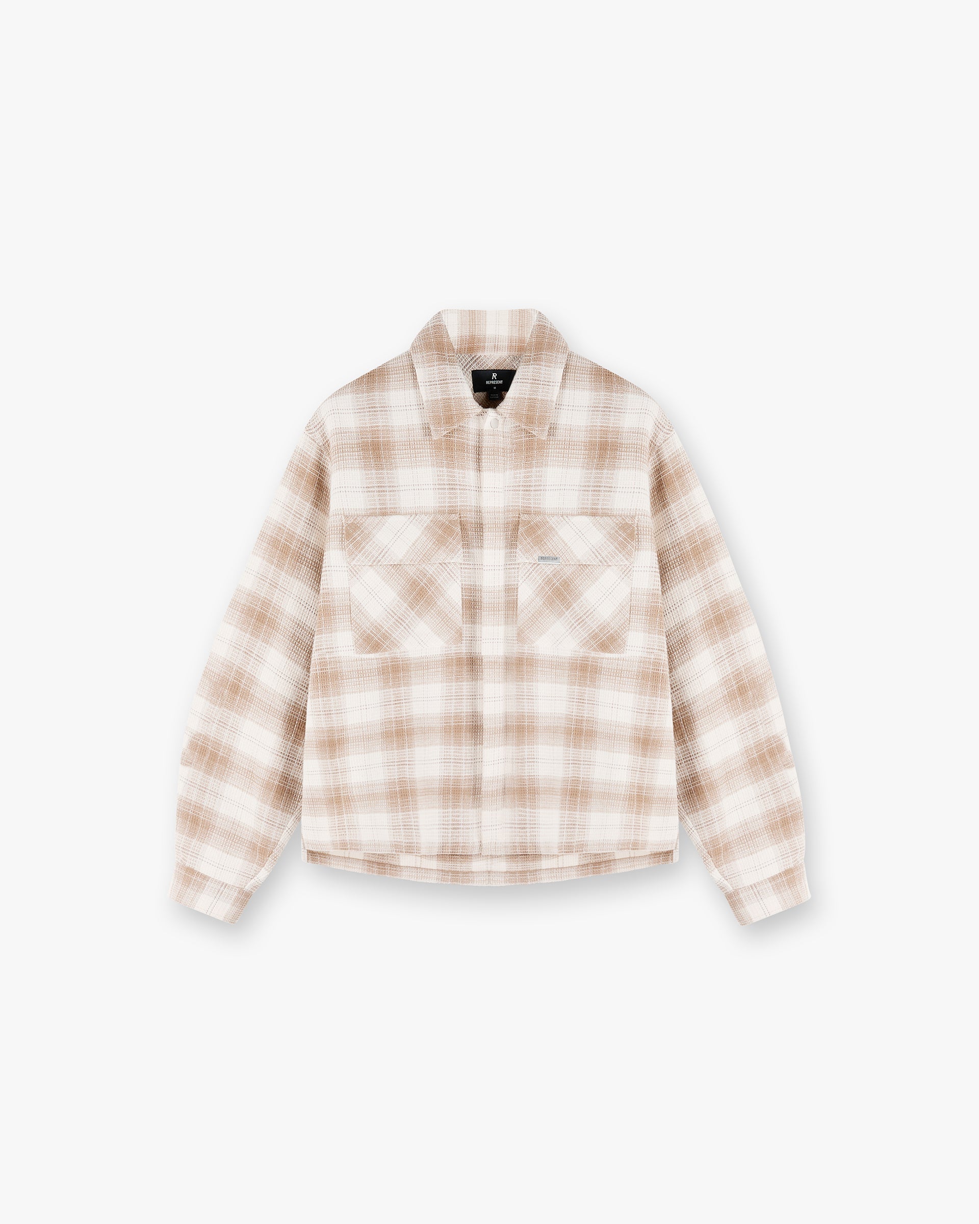 Waffle Flannel Shirt - Mid Brown