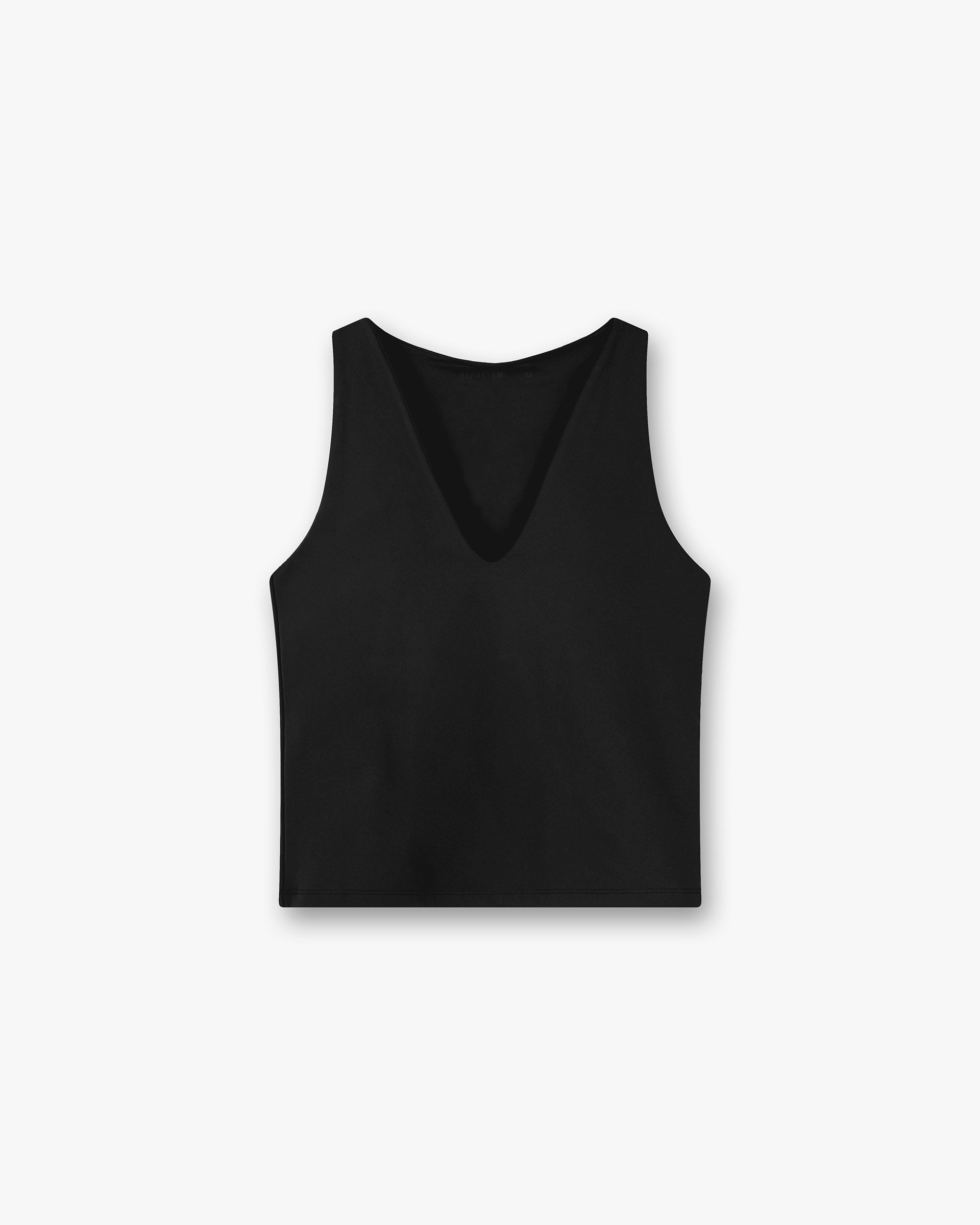 Owners Club V Neck Tank Top - Jet Black