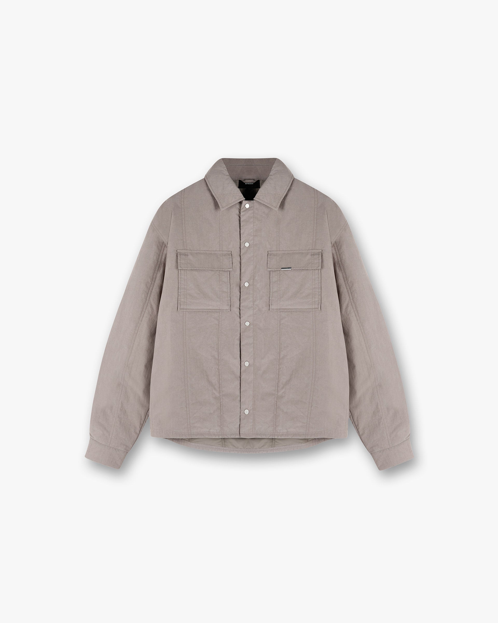 Quilted Overshirt - Mid Grey