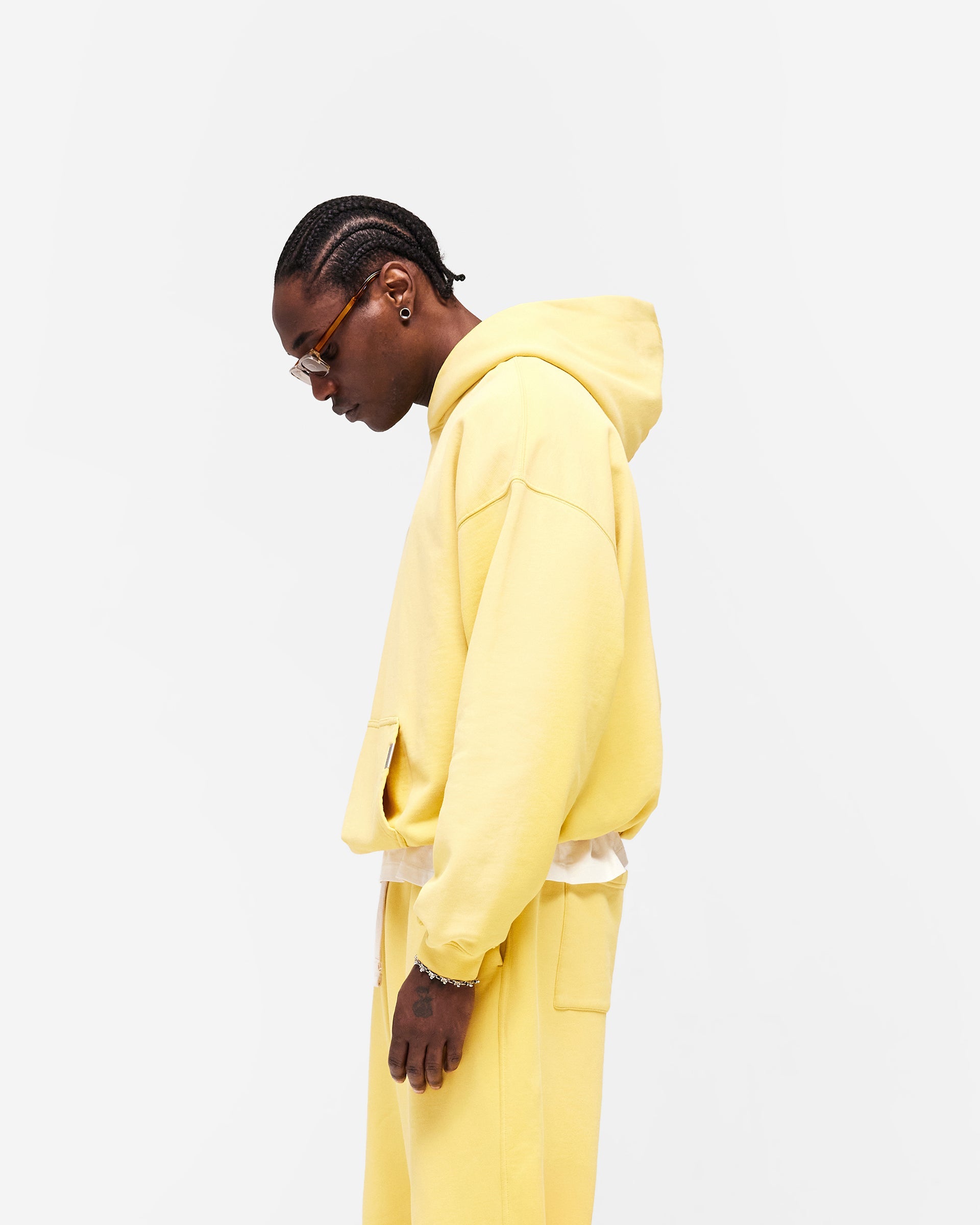 Initial Oversized Hoodie - Canary Yellow
