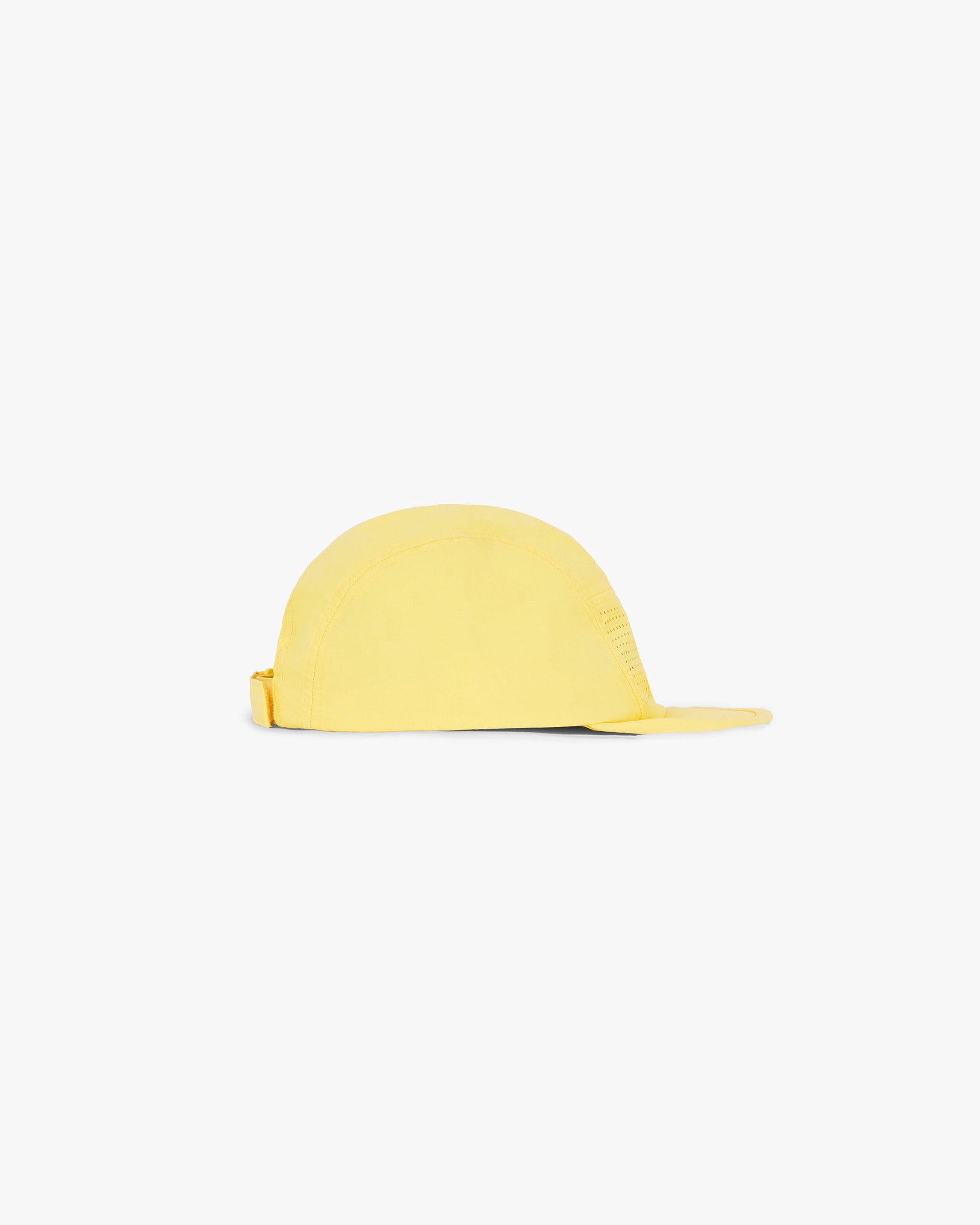 Back product image of a mens yellow cap on a plain white background | 247 Ripstop Cap in Lemon | 5-panel training cap with durable ripstop fabric | 247 Accessories | Represent Clo