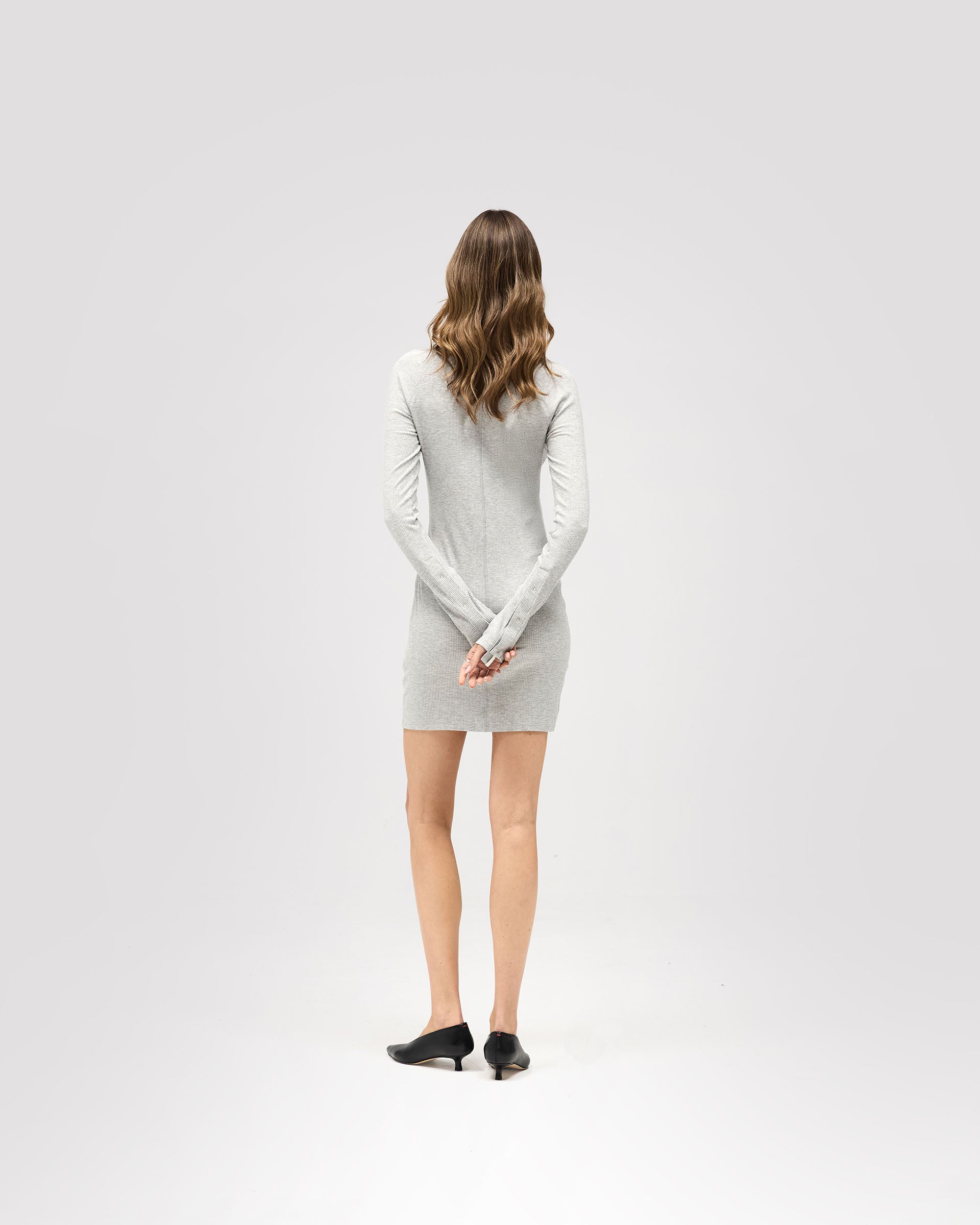 Highway Mini Dress - Grey Marle