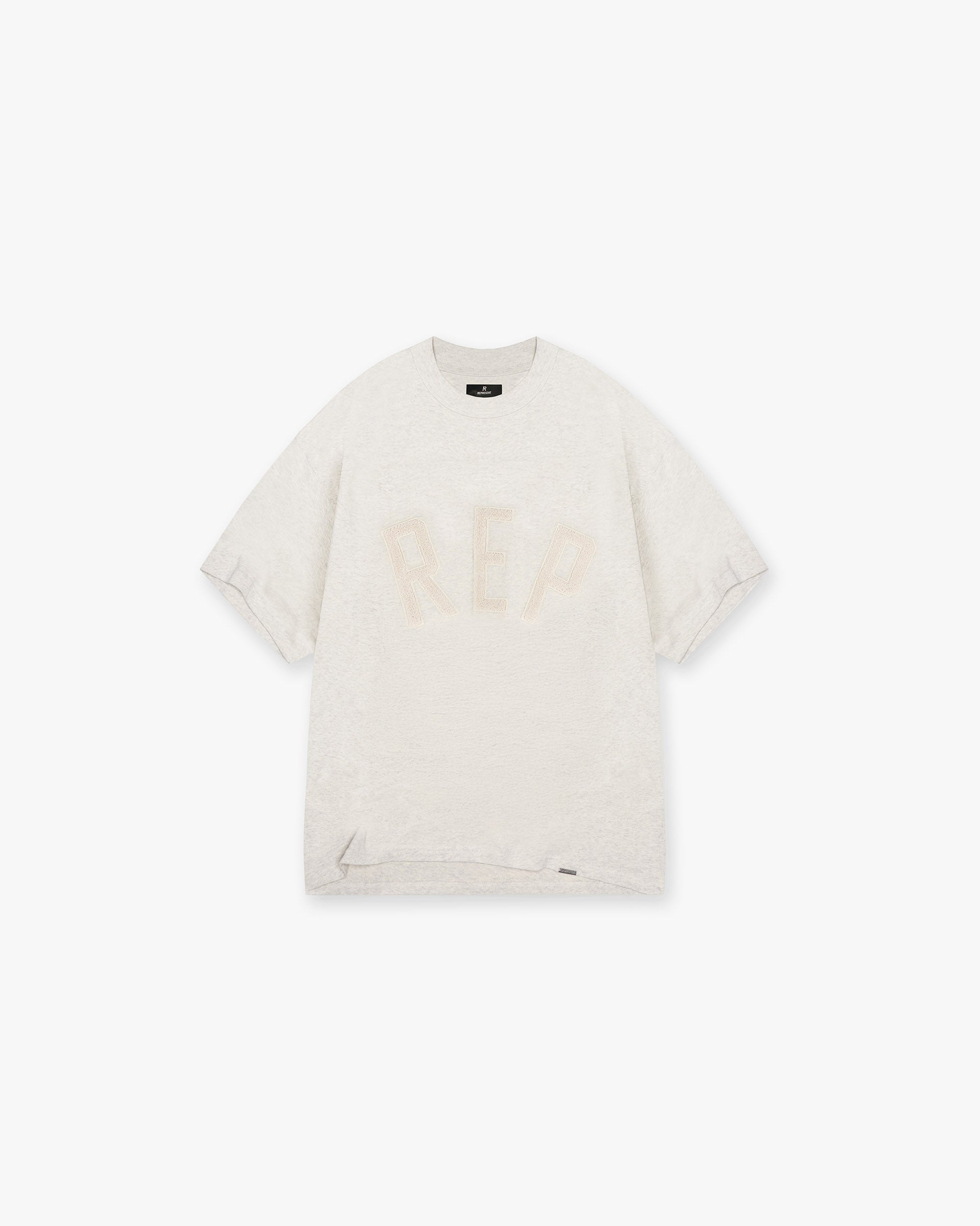 Rep Applique T-Shirt - Cream Marl