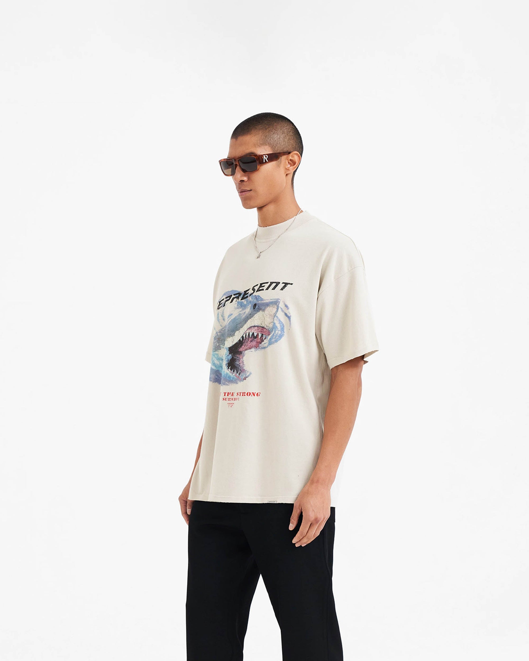 Only The Strong Survive T-shirt - Vintage White