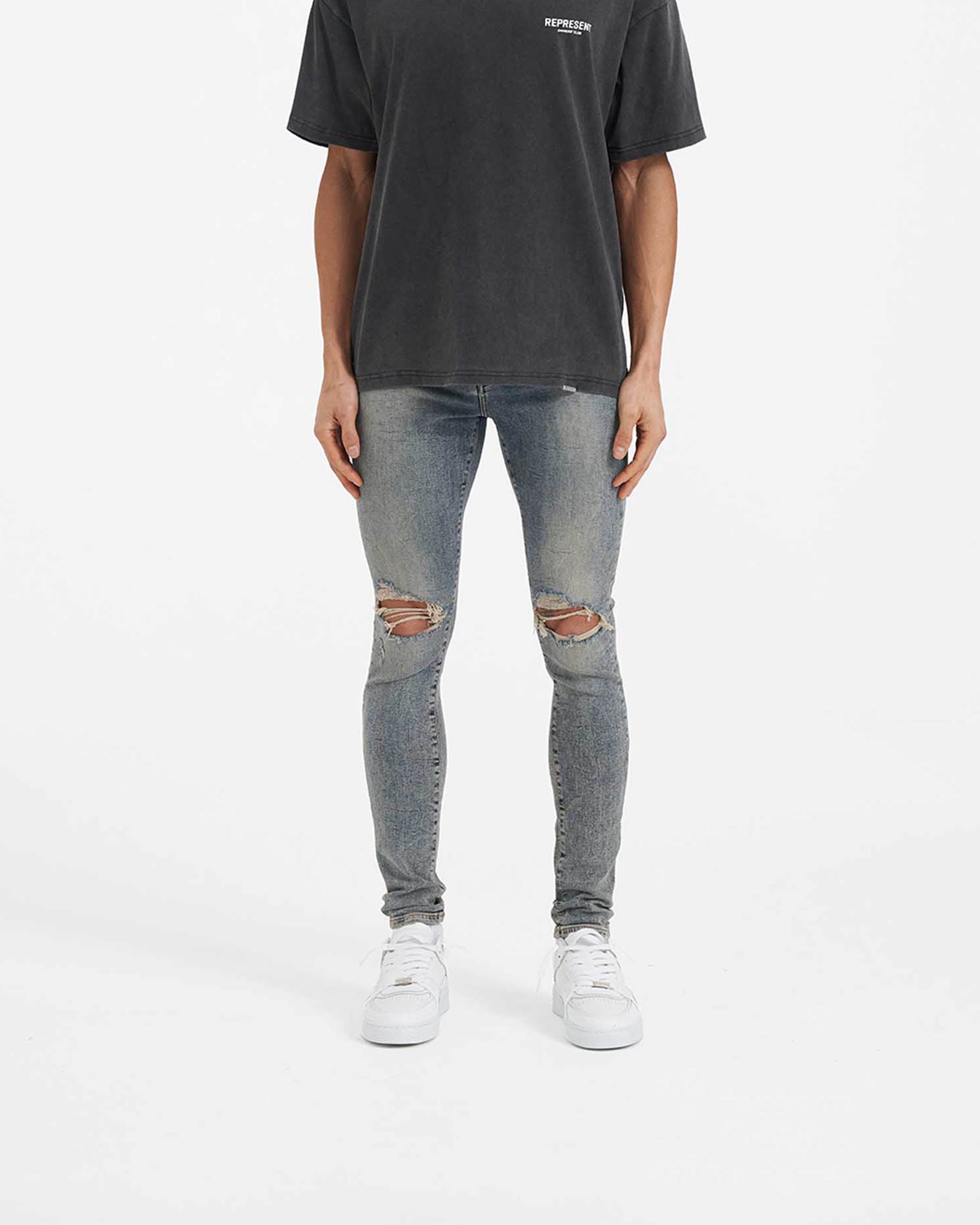 Destroyer Jeans | Blue Cream | Represent Clo