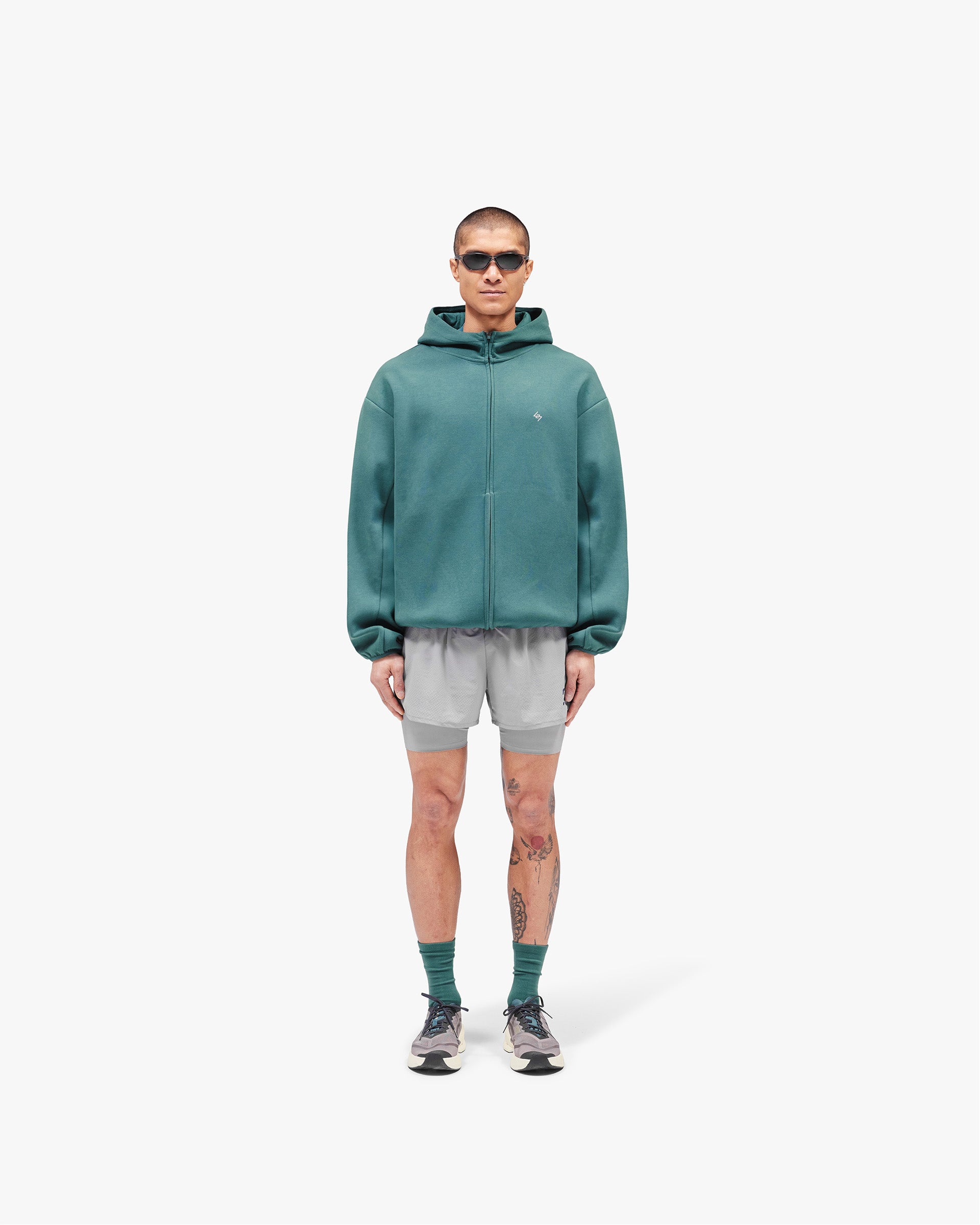 247 Form Zip Hoodie - Teal