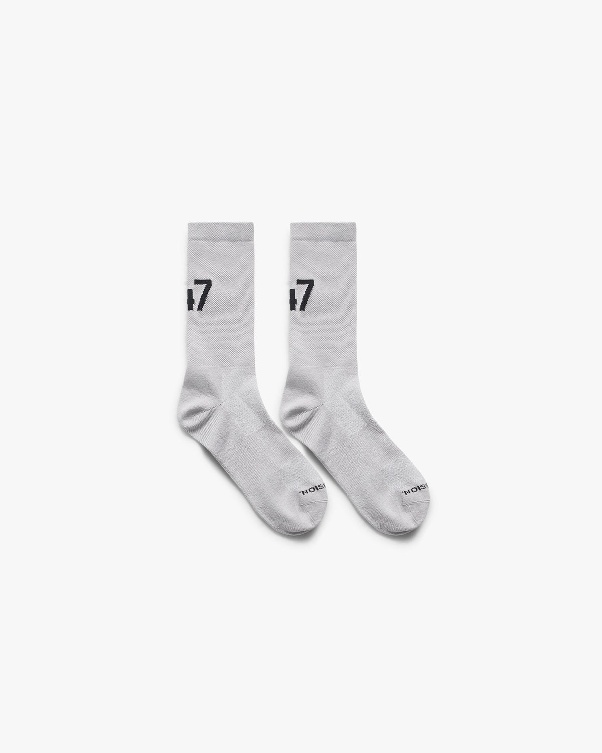 247 Numbers Race Sock - Ash Grey - Packshot