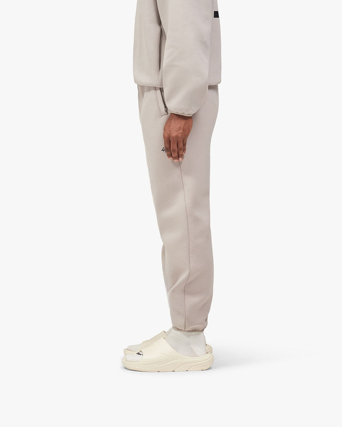 247 Numbers Sweatpant - Ash Grey - Cropped Model - Side