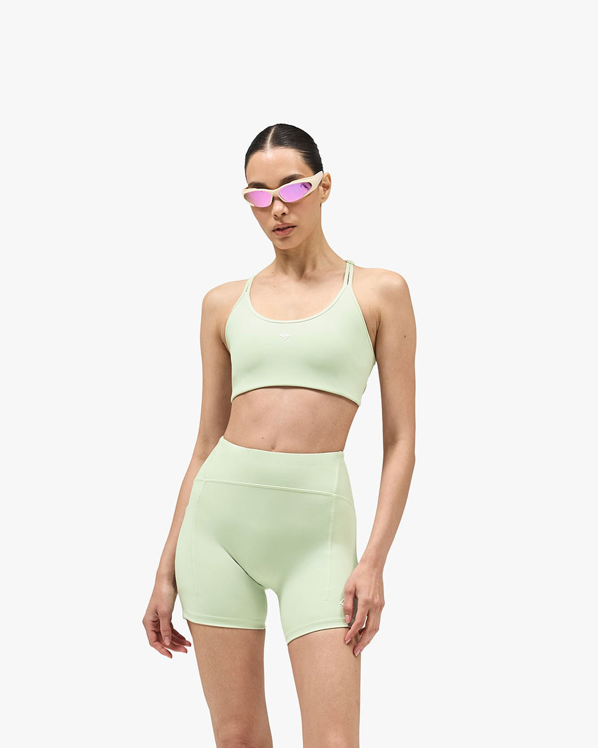 247 Restore Sports Bra - Fern - Cropped Model - Front