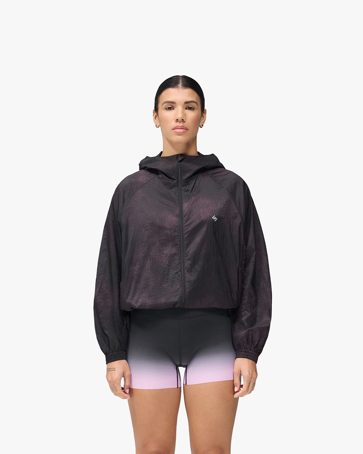 247 Womens Trail Windbreaker - Fig - Cropped Model - Front