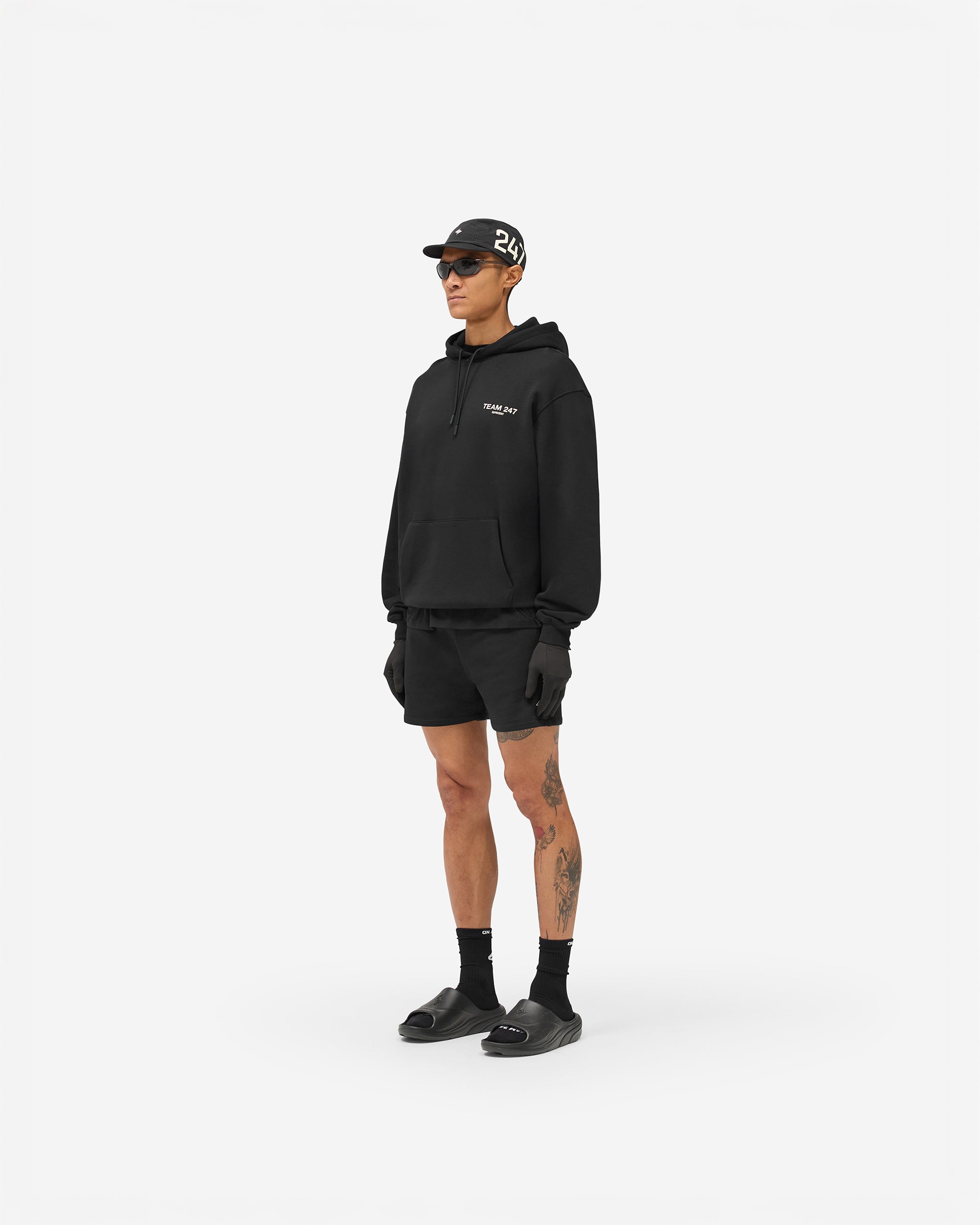 Team 247 Oversized Hoodie - Jet Black