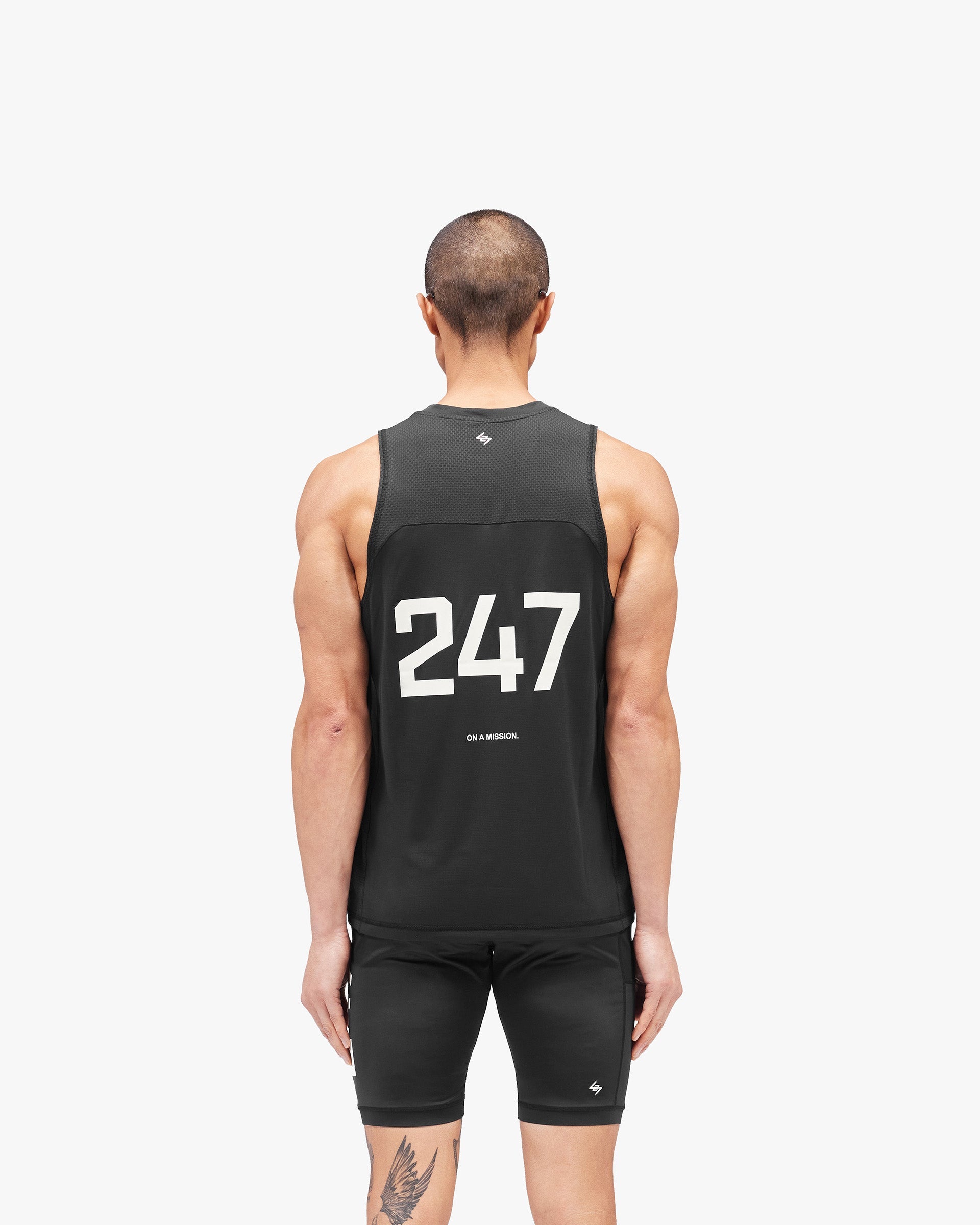 247 Numbers Vest - Jet Black