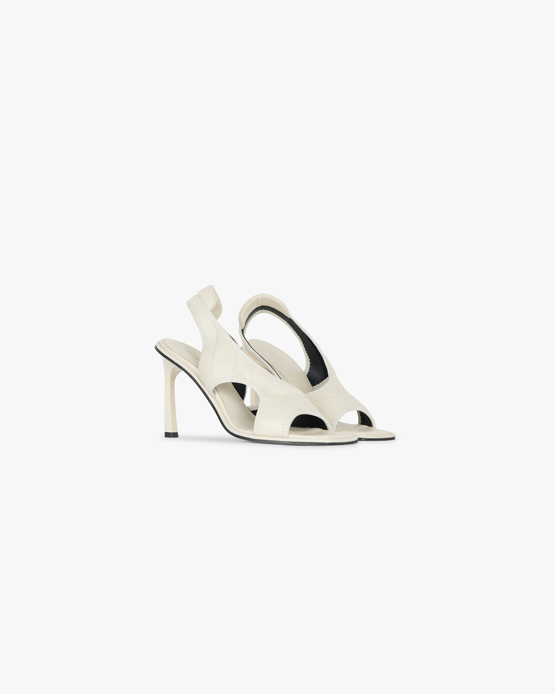 Asymmetric Stretch Heel - Ecru