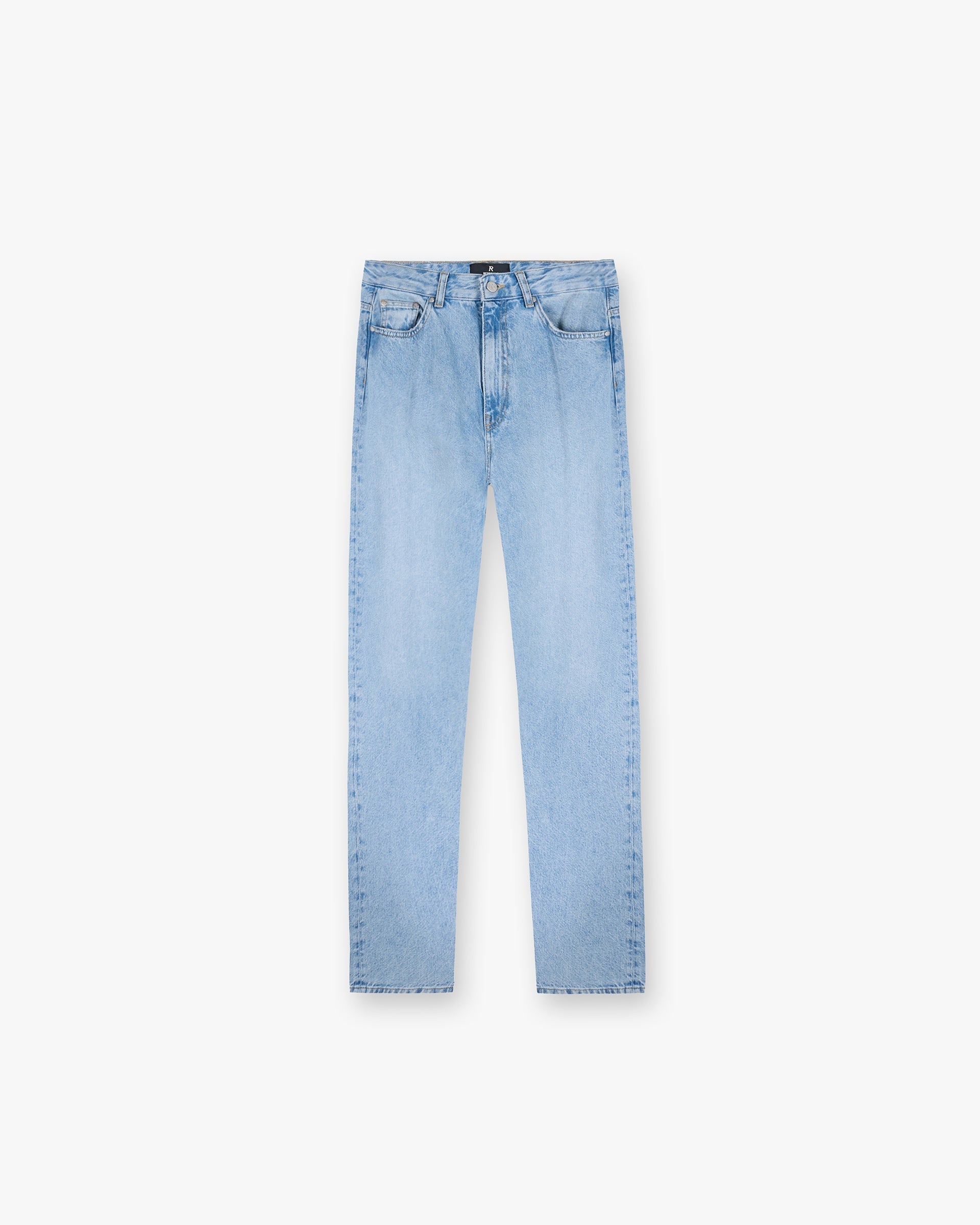 High Rise Straight Jean - Washed Blue